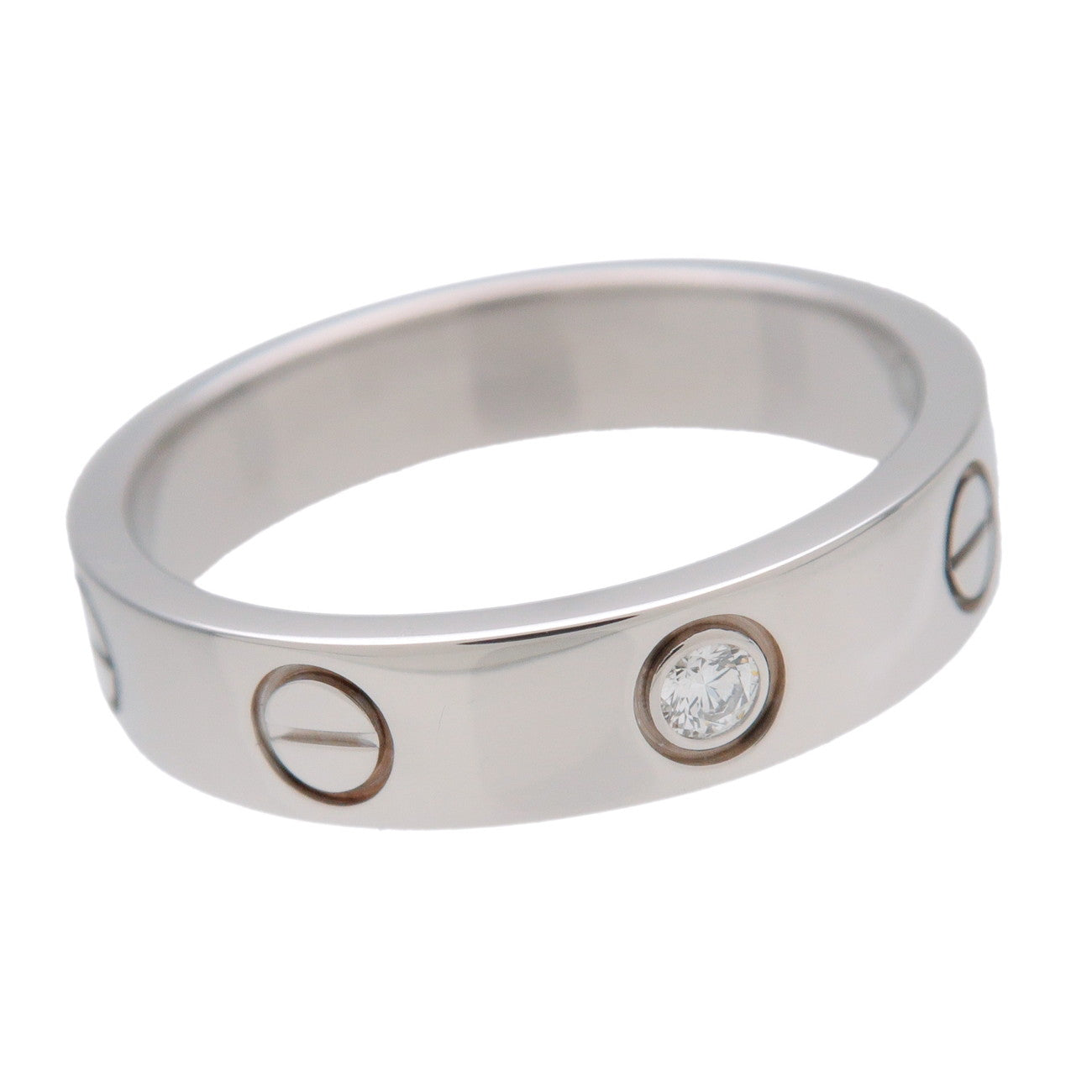 Cartier Mini Love Ring K18 750WG White Gold #49 US5 EU49 HK10.5