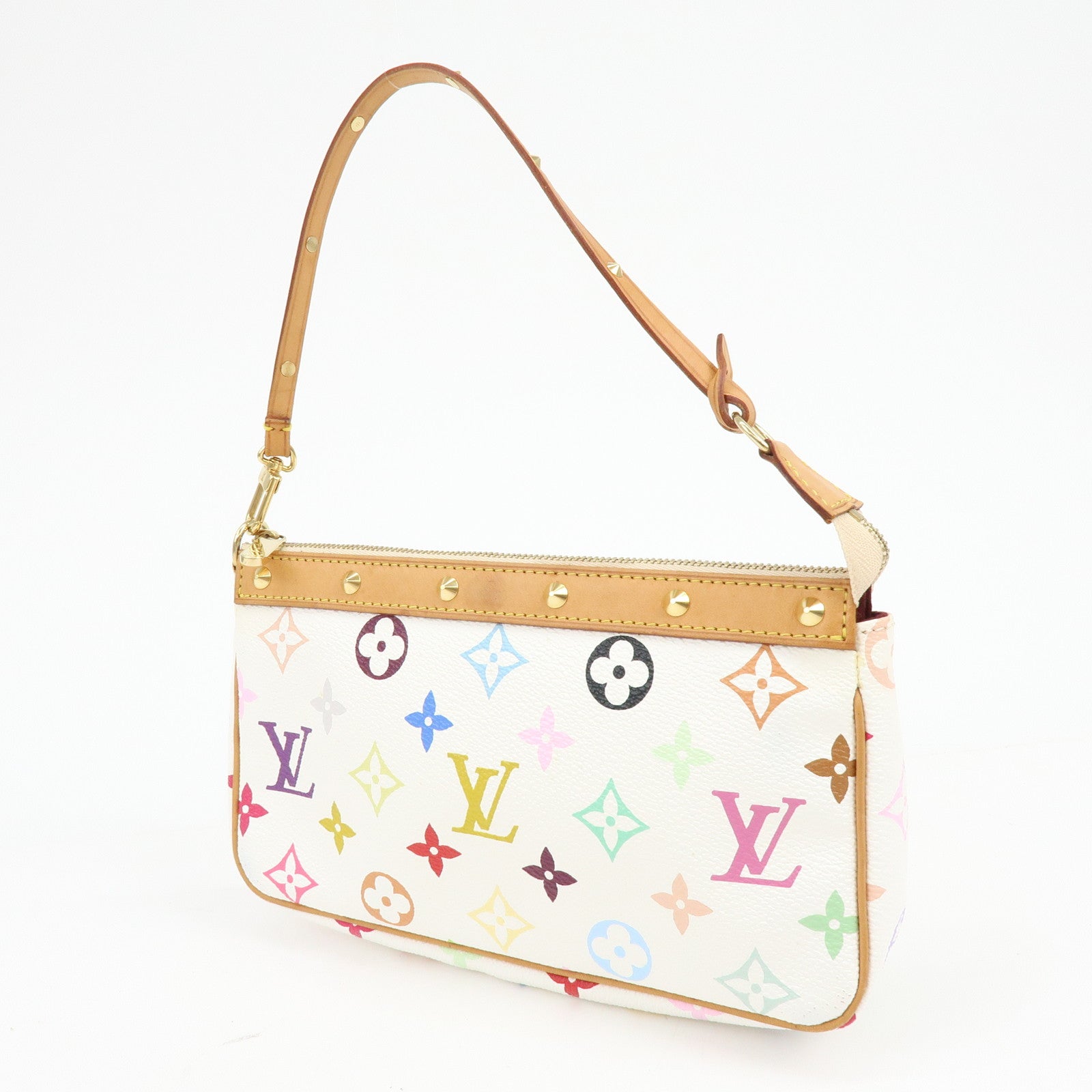 Louis Vuitton Monogram Multicolor Pochette Accessoires Blanc M92649