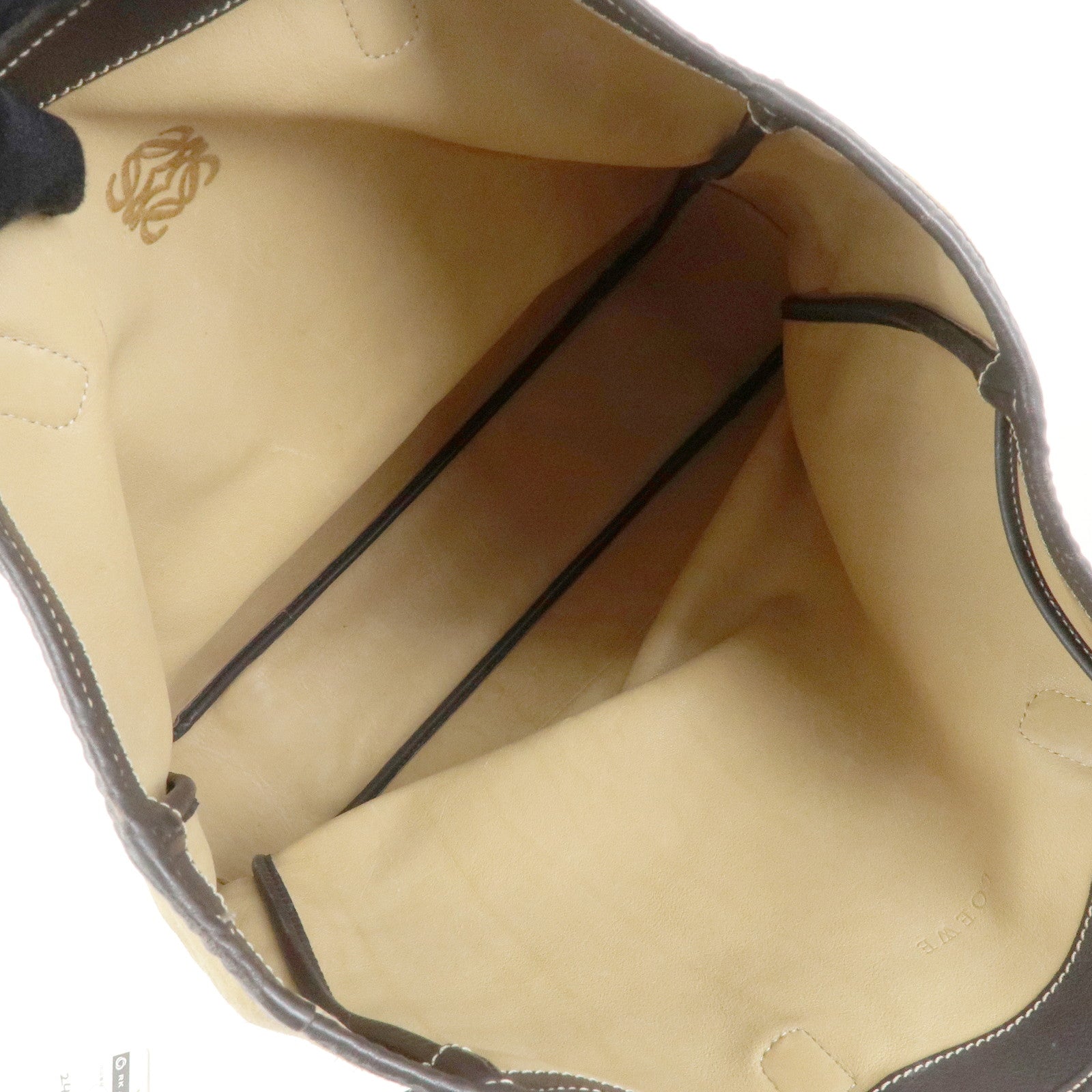 LOEWE Anagram Suede Leather Tote Bag Hand Bag Brown Authentic Used F/S