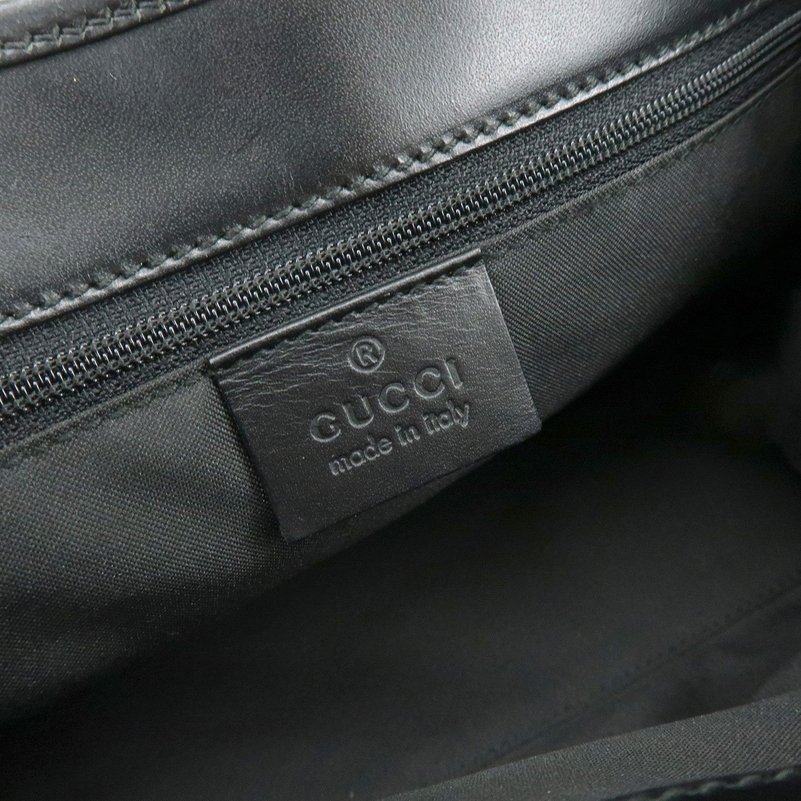 GUCCI Jackie GG Canvas Leather Shoulder Bag Hand Bag Black 002.1068