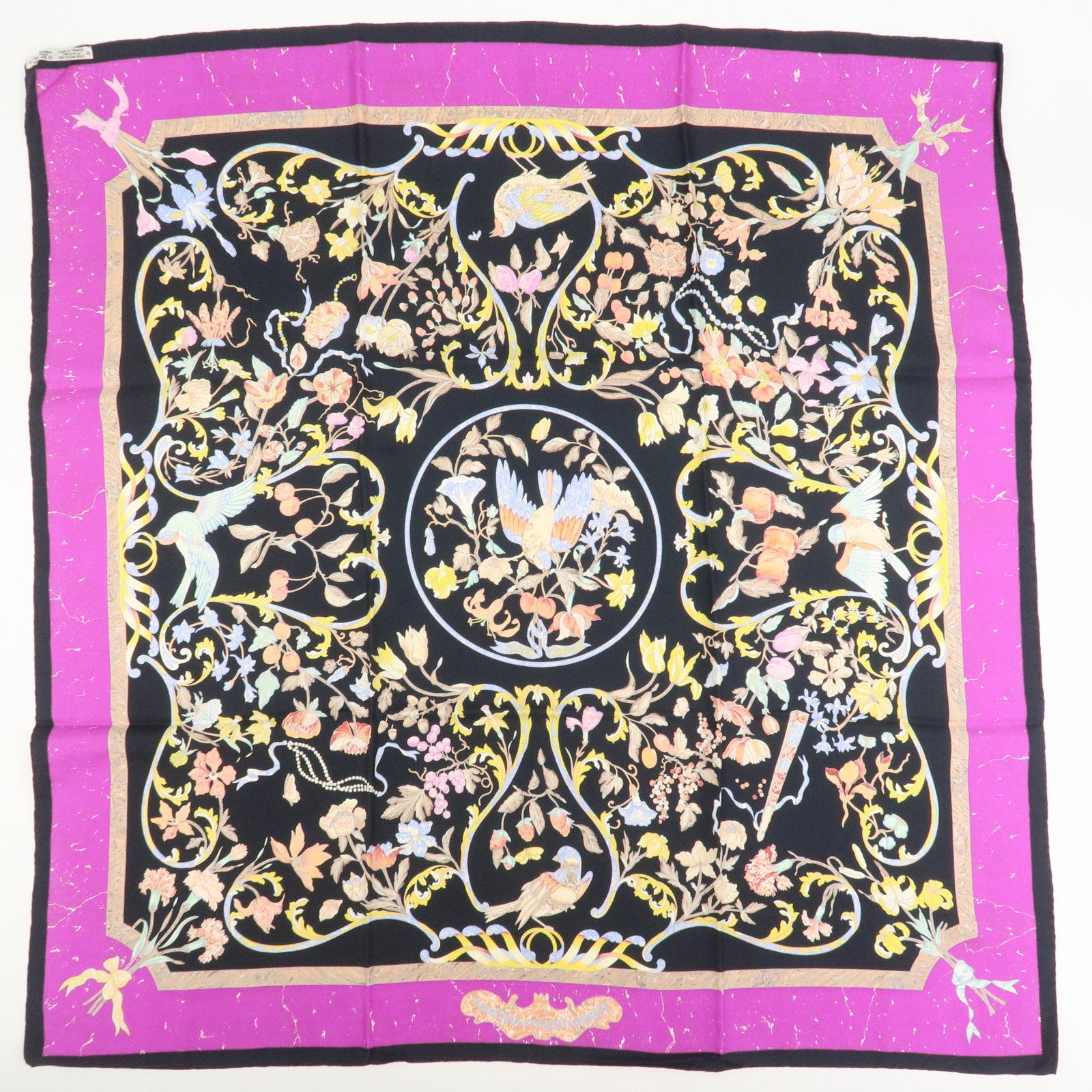 HERMES Carre 90 Silk 100% Scarf PIERRES D' ORIENT ET D' OCCIDENT