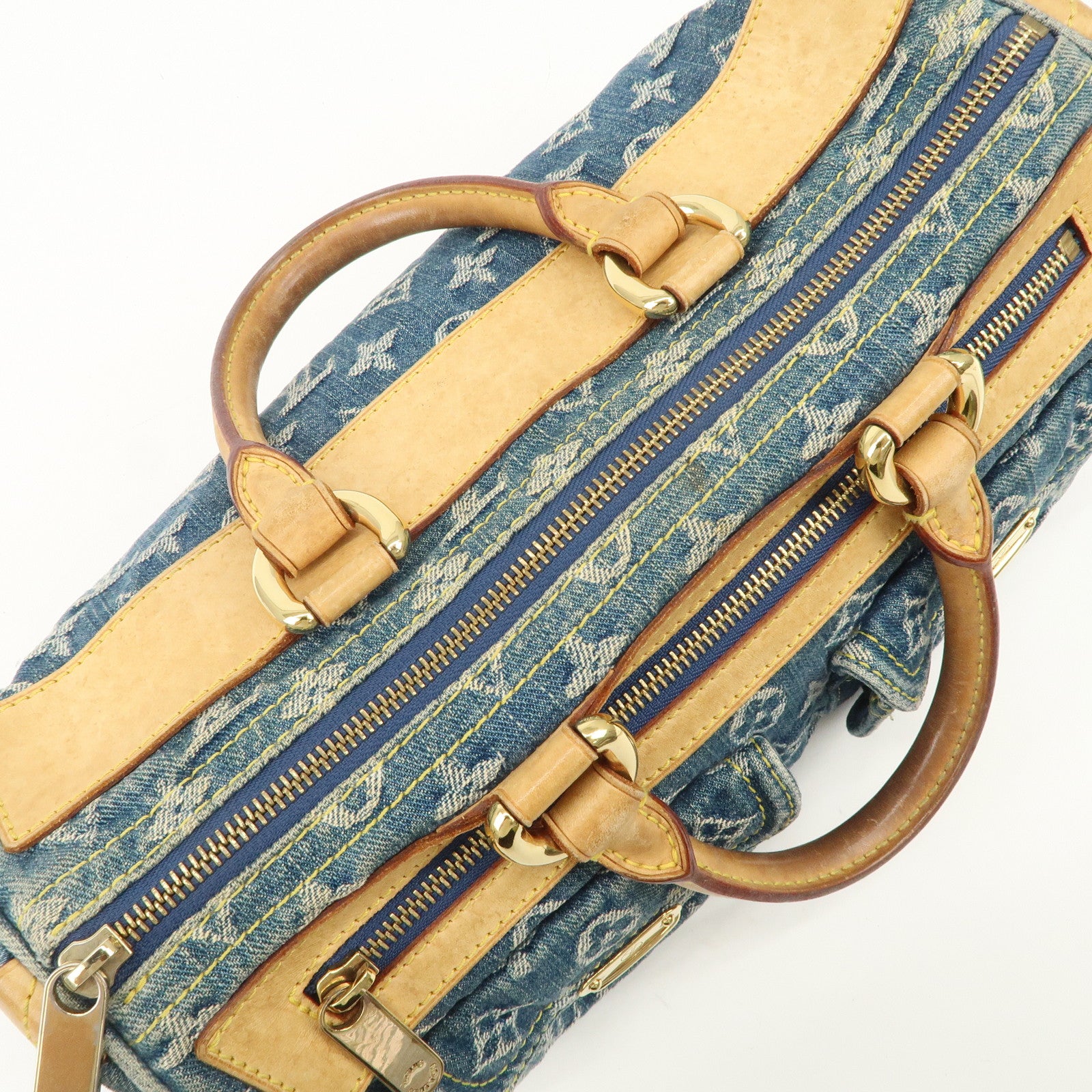 Louis Vuitton Monogram Denim Neo Speedy Boston Bag Blue M95019