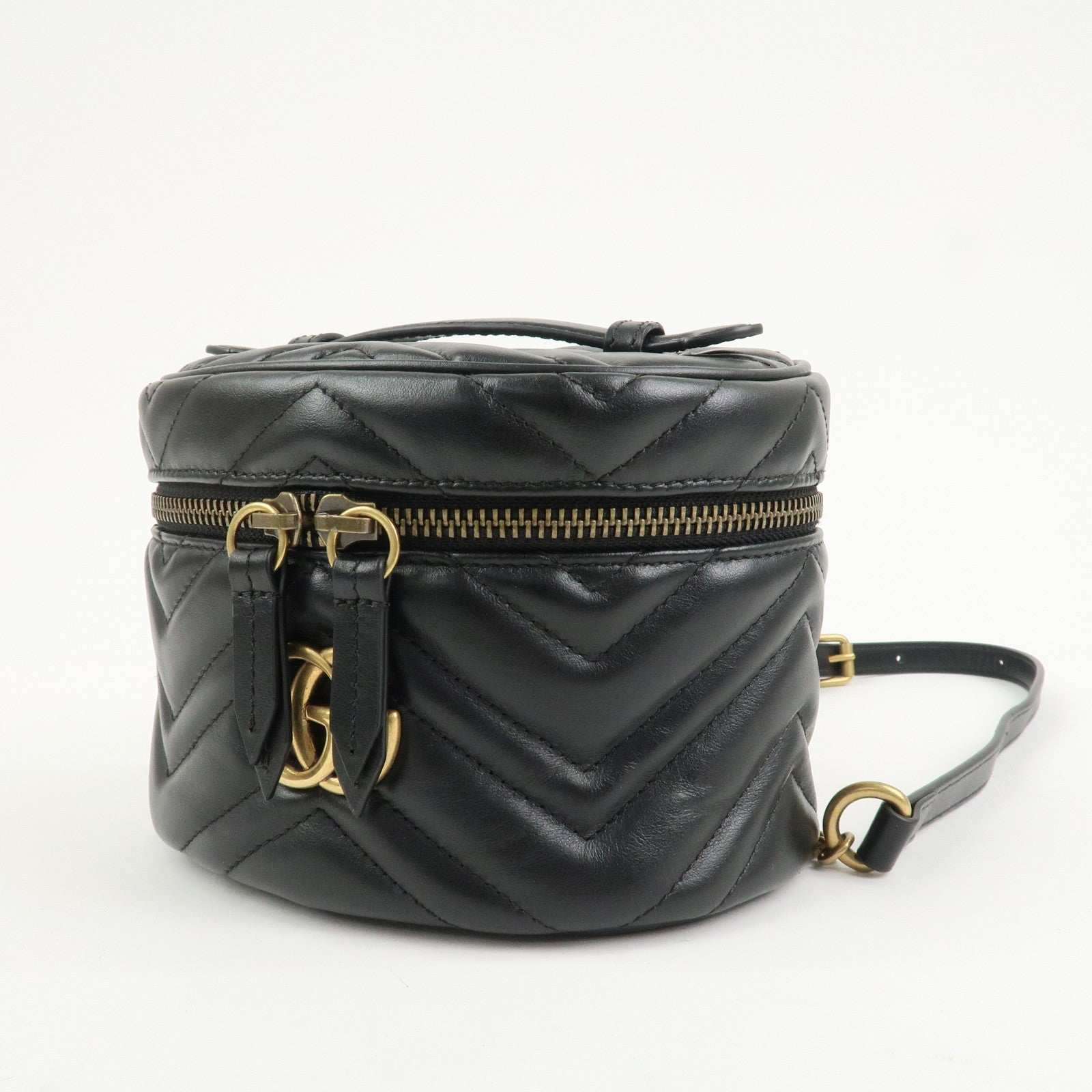 GUCCI GG Marmont Leather Mini Backpack Rucksack Black 598594