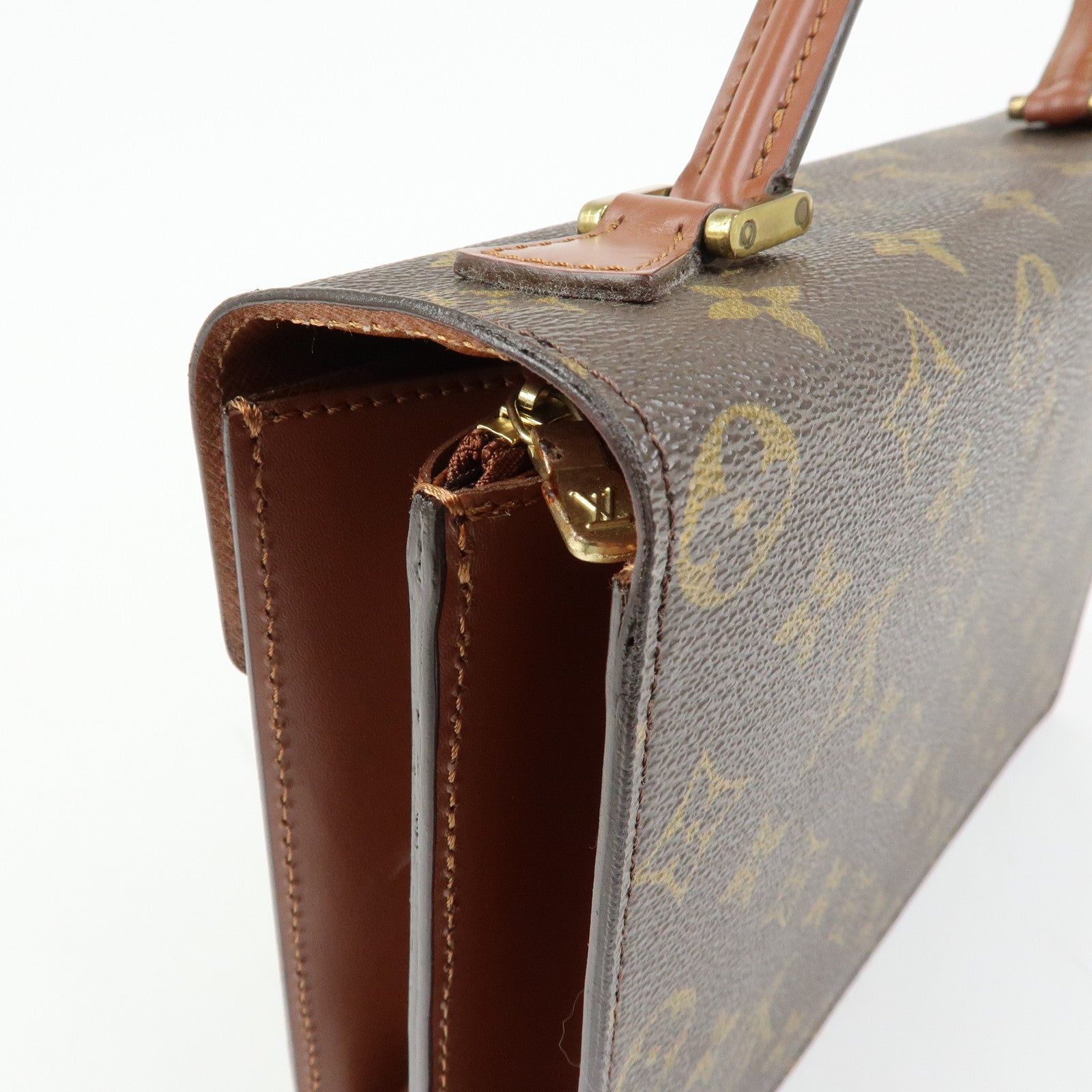 Louis Vuitton Monogram Concorde Hand Bag Brown M51190