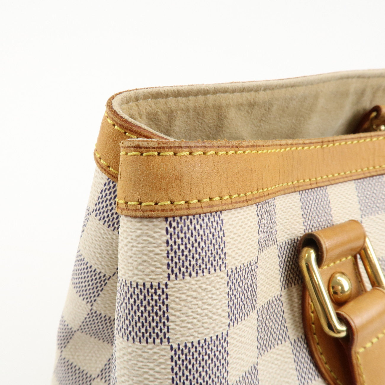 Louis Vuitton Damier Azur Hampstead MM Canvas Hand Bag N51206 Used