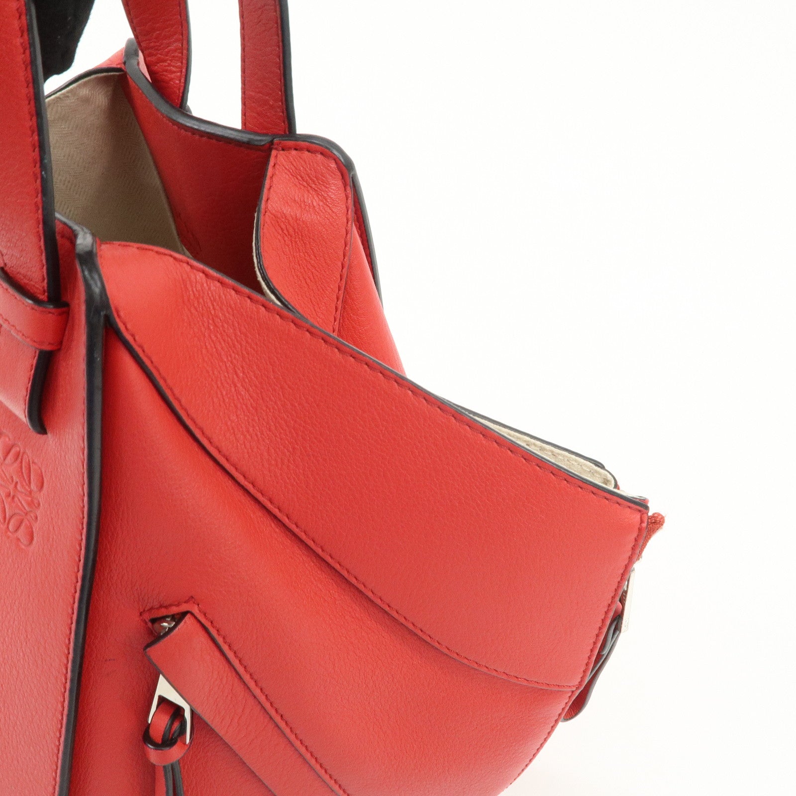 LOEWE Anagram Hammock Small Shoulder Bag Crossbody Bag Red 0011840