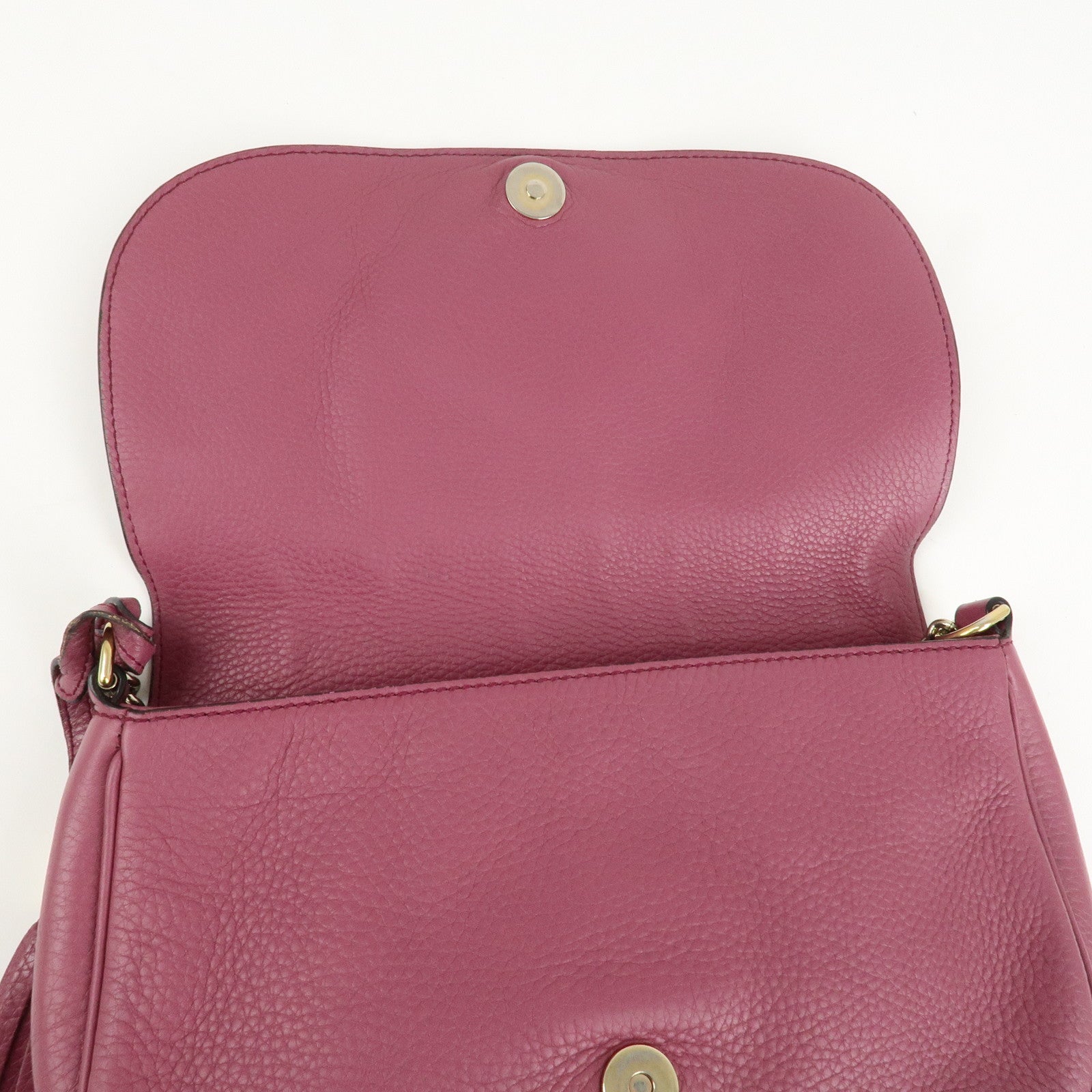 GUCCI SOHO Leather Chain Shoulder Bag Purse Purple 336752