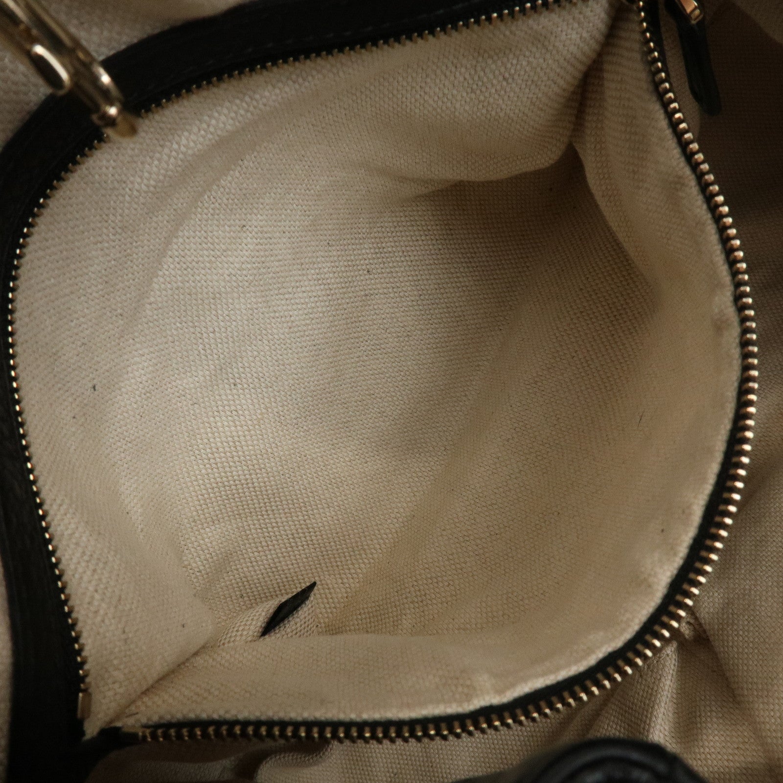 GUCCI SOHO Interlocking G Leather Chain Shoulder Bag Black 308982