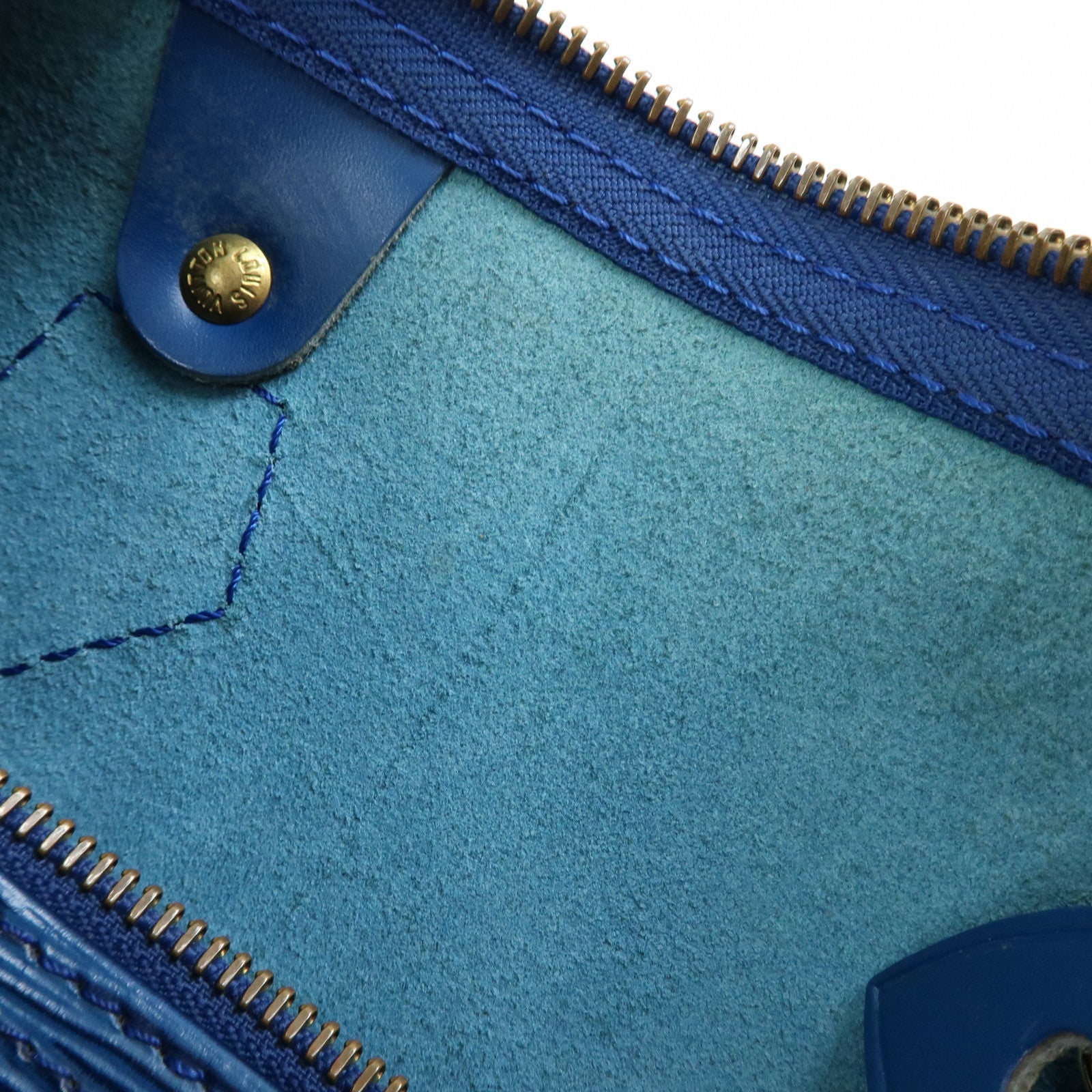 Louis Vuitton Epi Speedy 25 Hand Bag Boston Bag Toledo Blue M43015