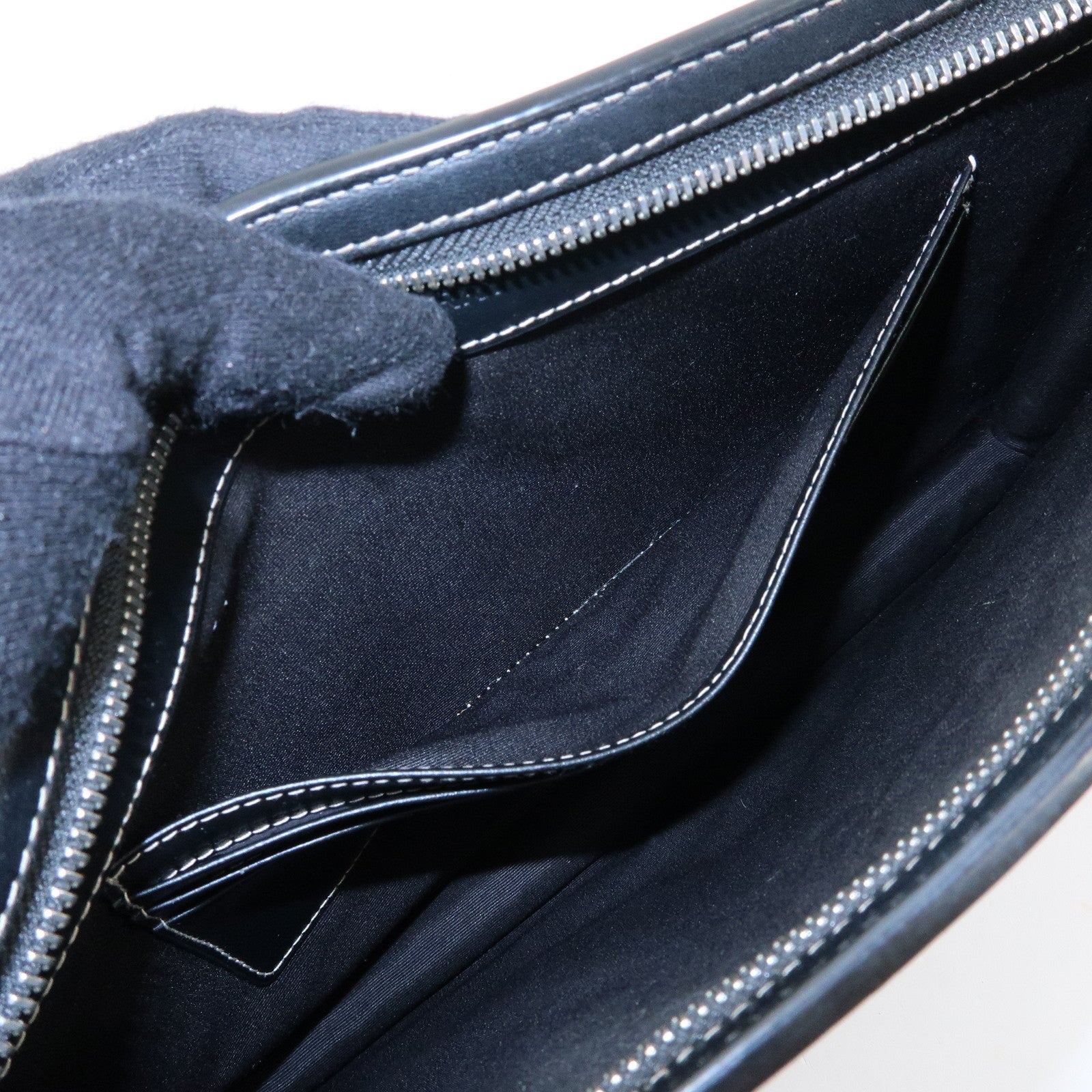 BURBERRY PVC Clutch Bag Flat Pouch Hand Bag Brown Black Ivory