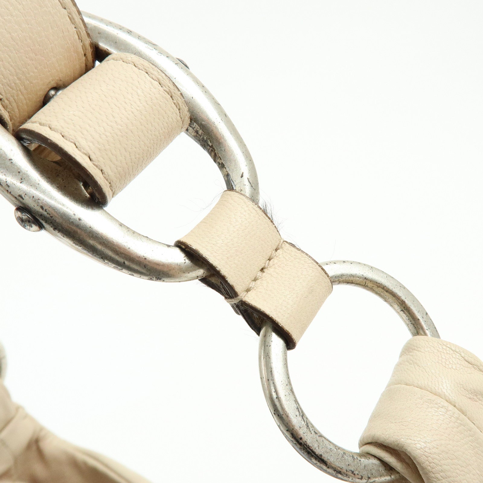 SAINT LAURENT PARIS YSL Nadja Shoulder Bag Light Beige 112937