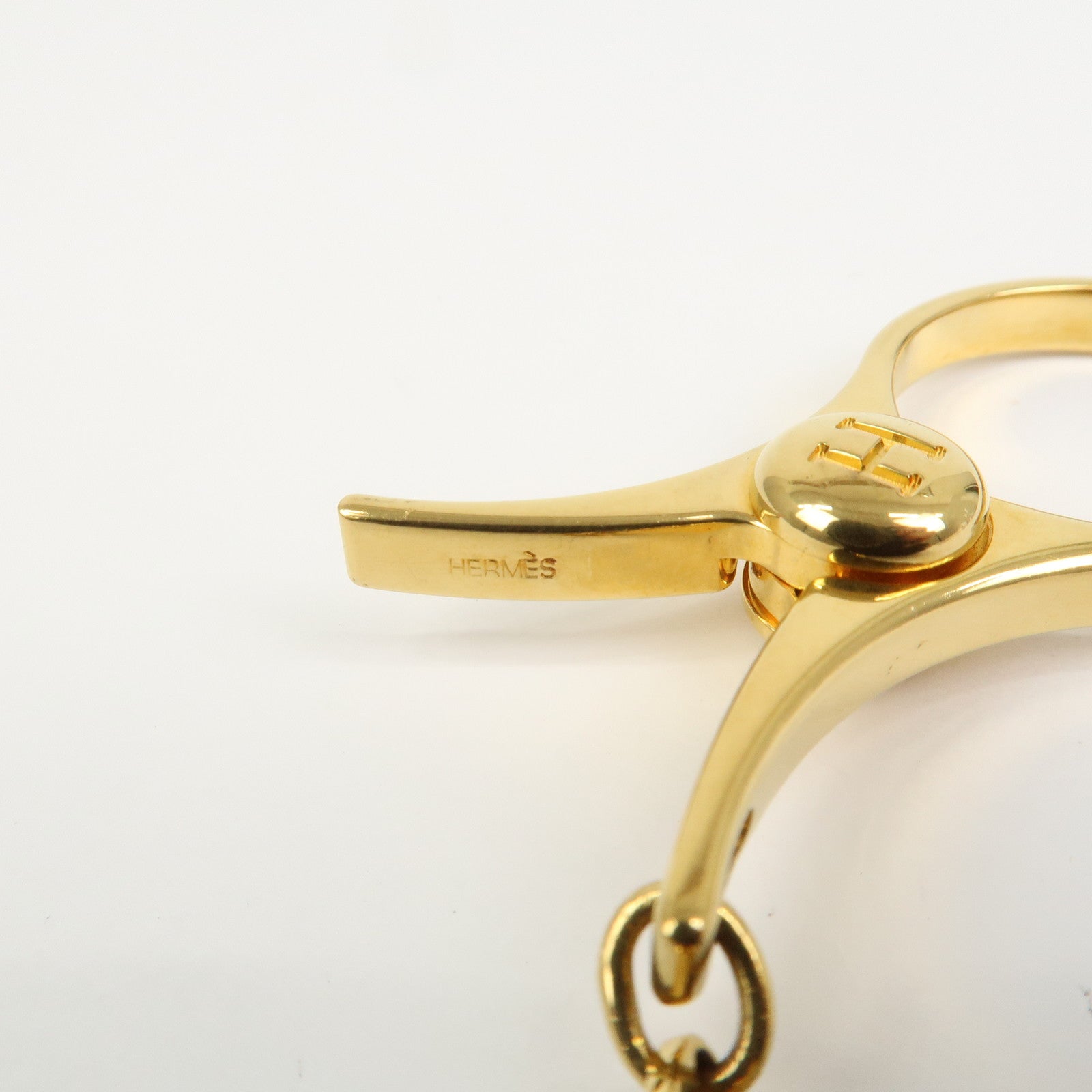 HERMES Filou Metal Glove Clip Glove Holder Gold