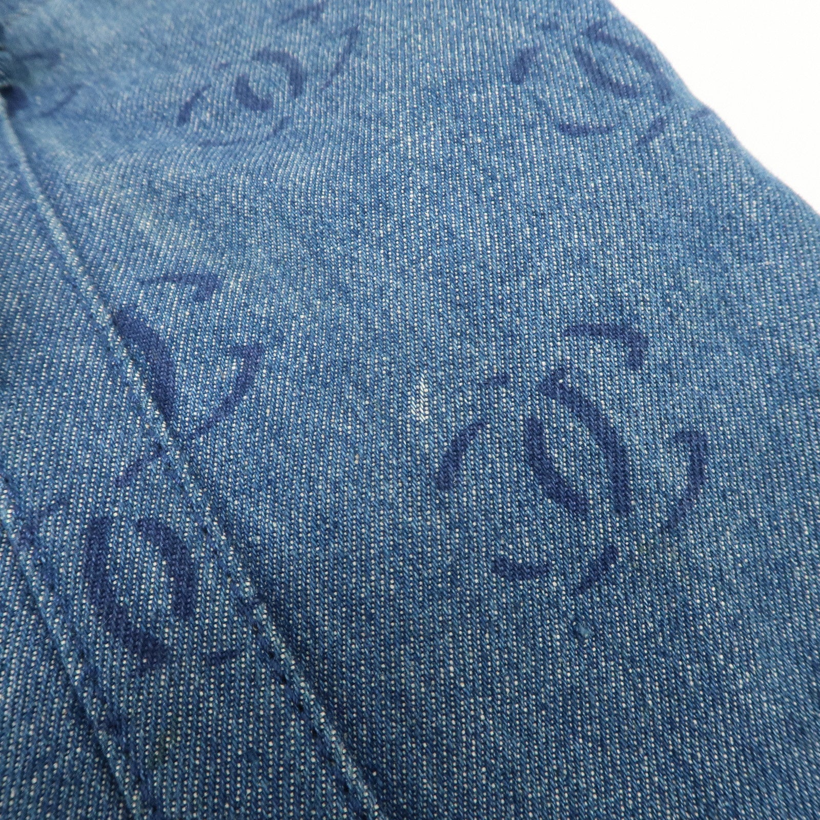 CHANEL COCO Mark Denim Boston Bag Hand Bag Travel Bag Blue