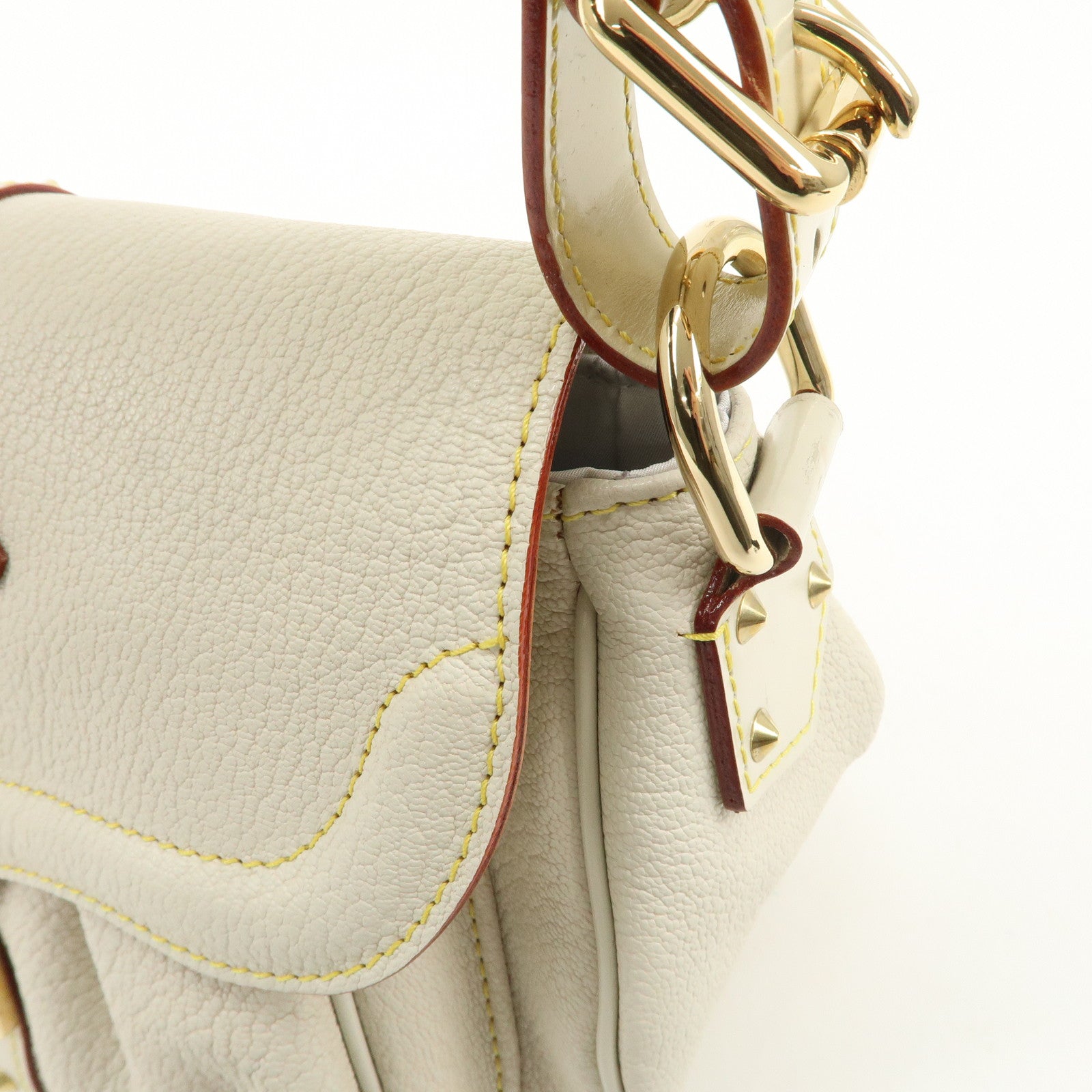 Louis Vuitton Suhali Leather Confidence Shoulder Bag Blanc M91782 Used