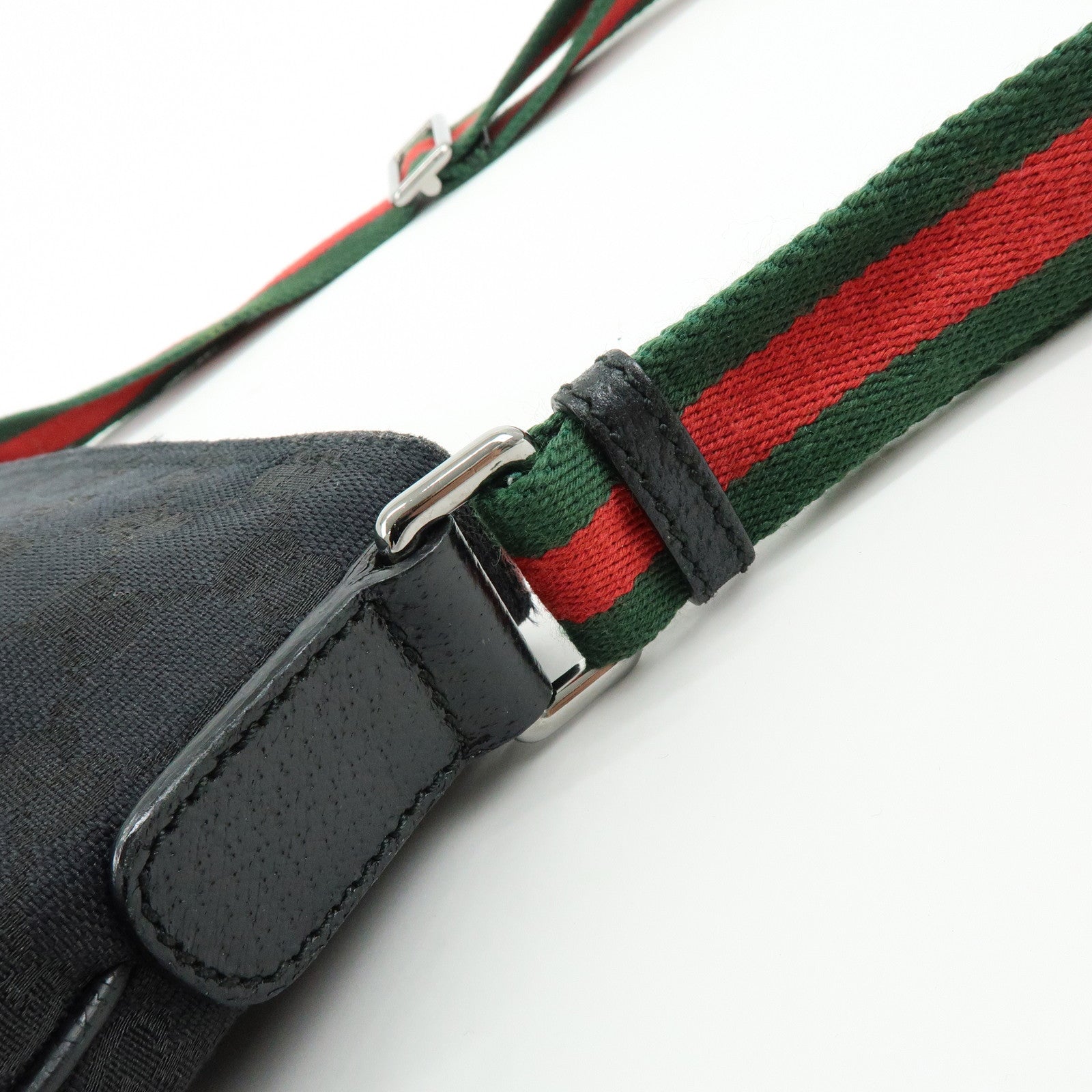 GUCCI Sherry Leather Shoulder Bag Crossbody Bag Black 189749