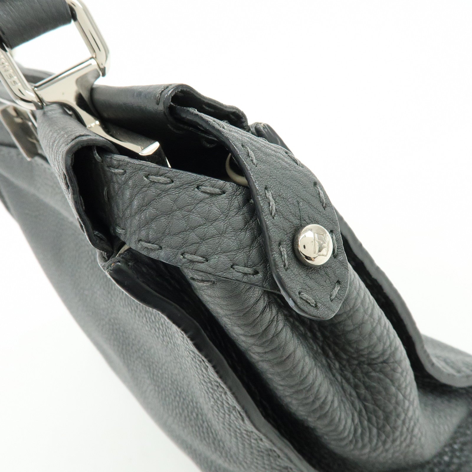 FENDI Selleria Peekaboo Calf Leather 2Way Shoulder Hand Bag 8BN226