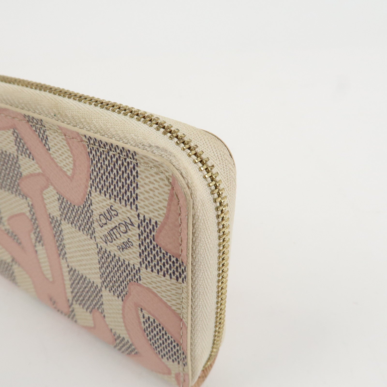 Louis Vuitton Damier Azur Tahiti Zippy Coin Purse Wallet N60098 Used