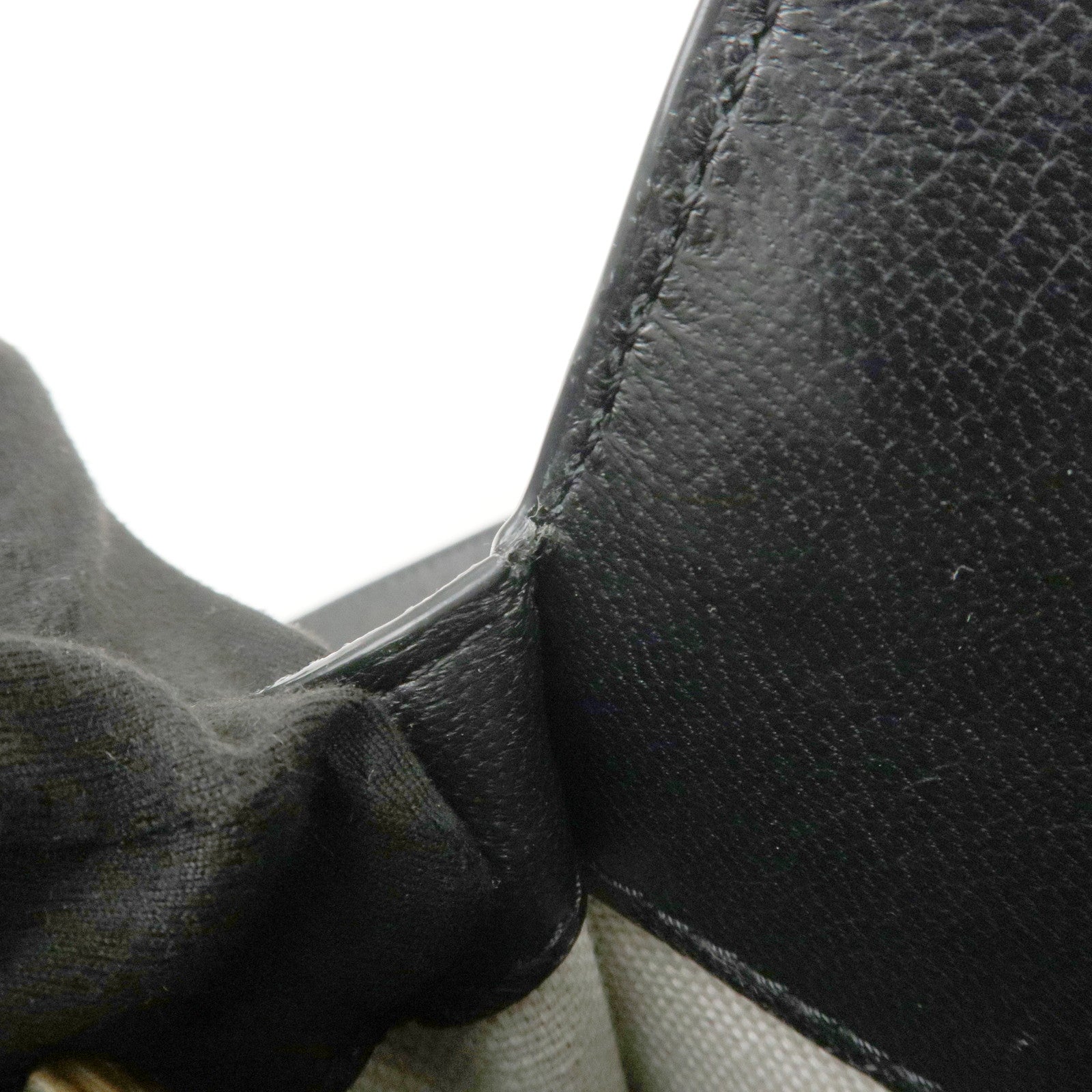 JIMMY CHOO Leather Suede Straw 2WAY Hand Bag Shoulder Bag Black Used