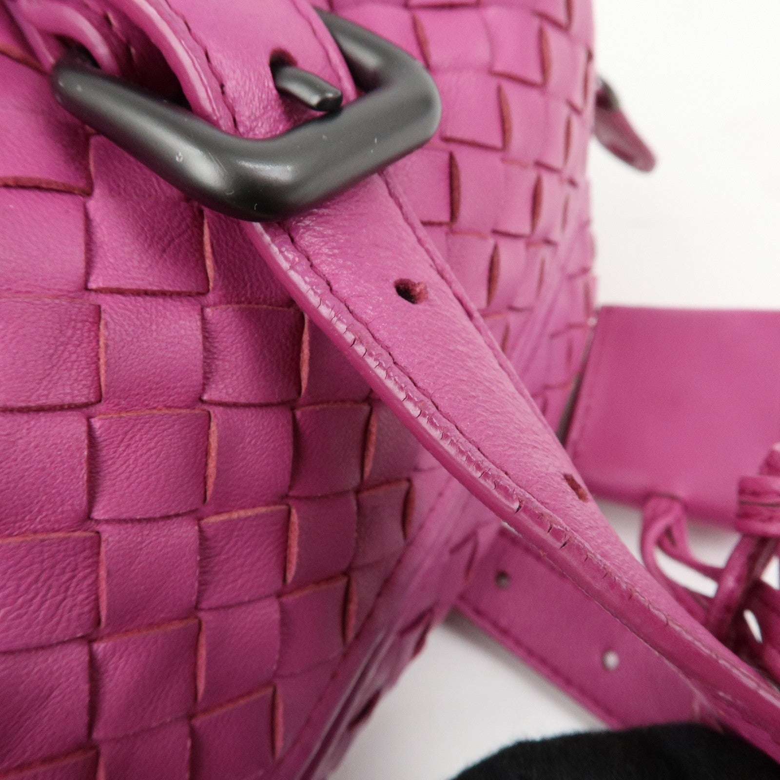 BOTTEGA VENETA Intrecciato Nappa Leather Boston Bag Pink 272801