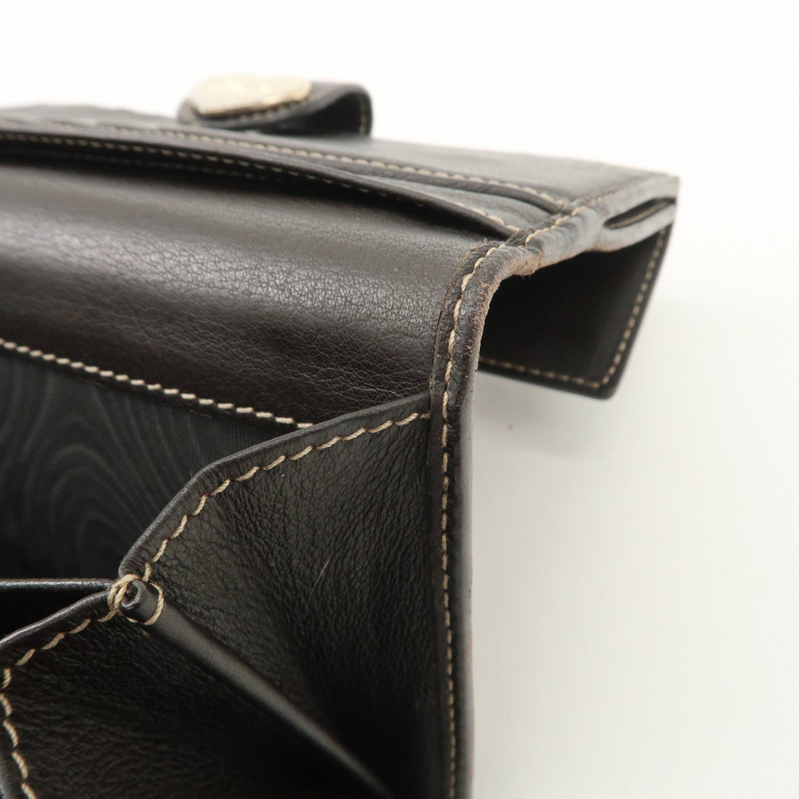GUCCI Lovely Heart GG Canvas Leather Bi-fold Long Wallet Brown 203550 Used