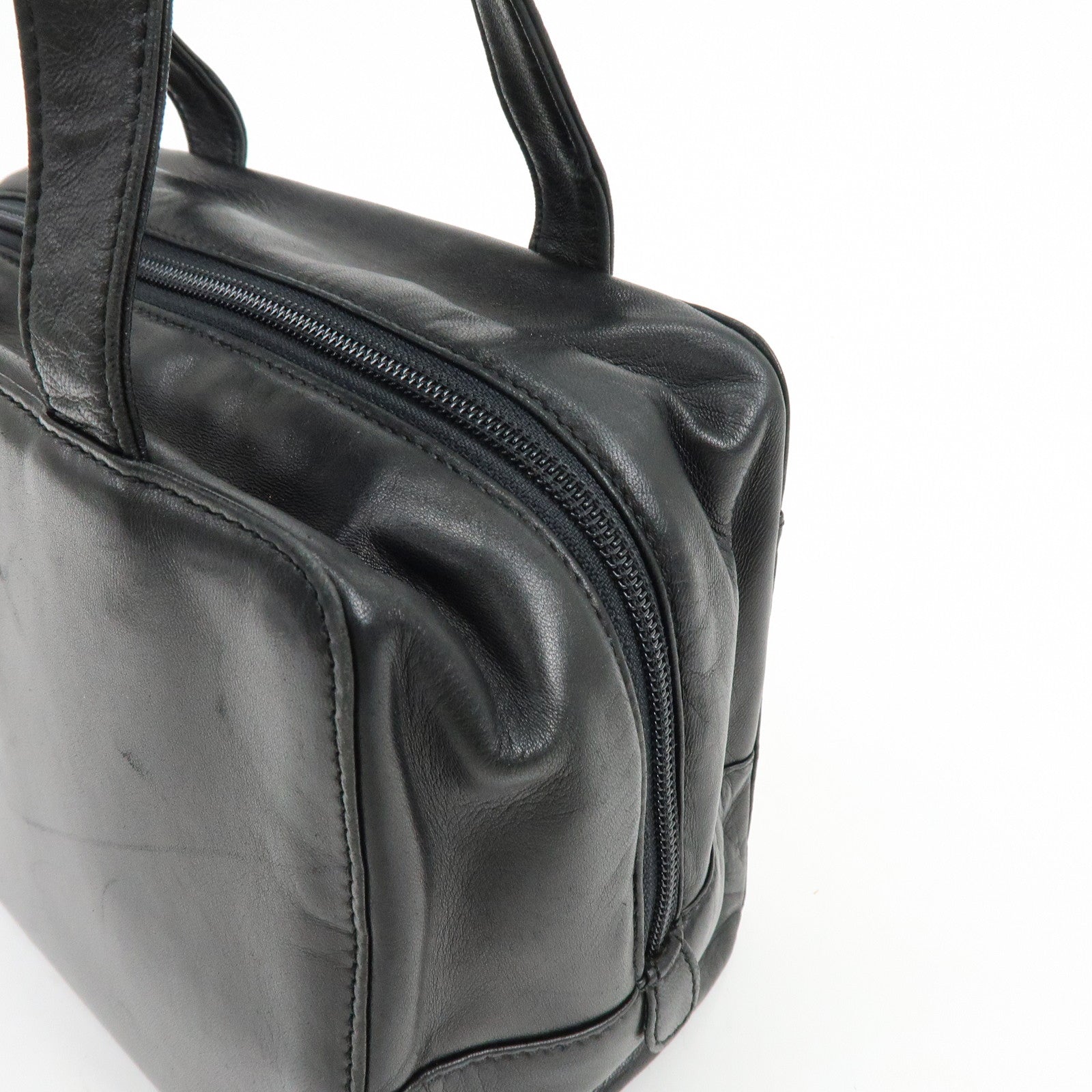 LOEWE Anagram Nappa Leather Hand Bag Tote Bag Black
