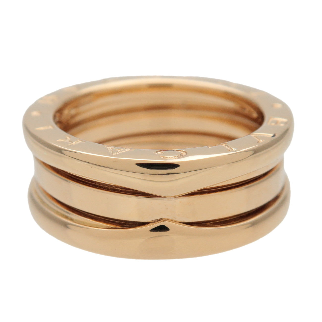 BVLGARI B-Zero1 3Band Ring K18 750YG Yellow Gold #51 US5.5 EU51