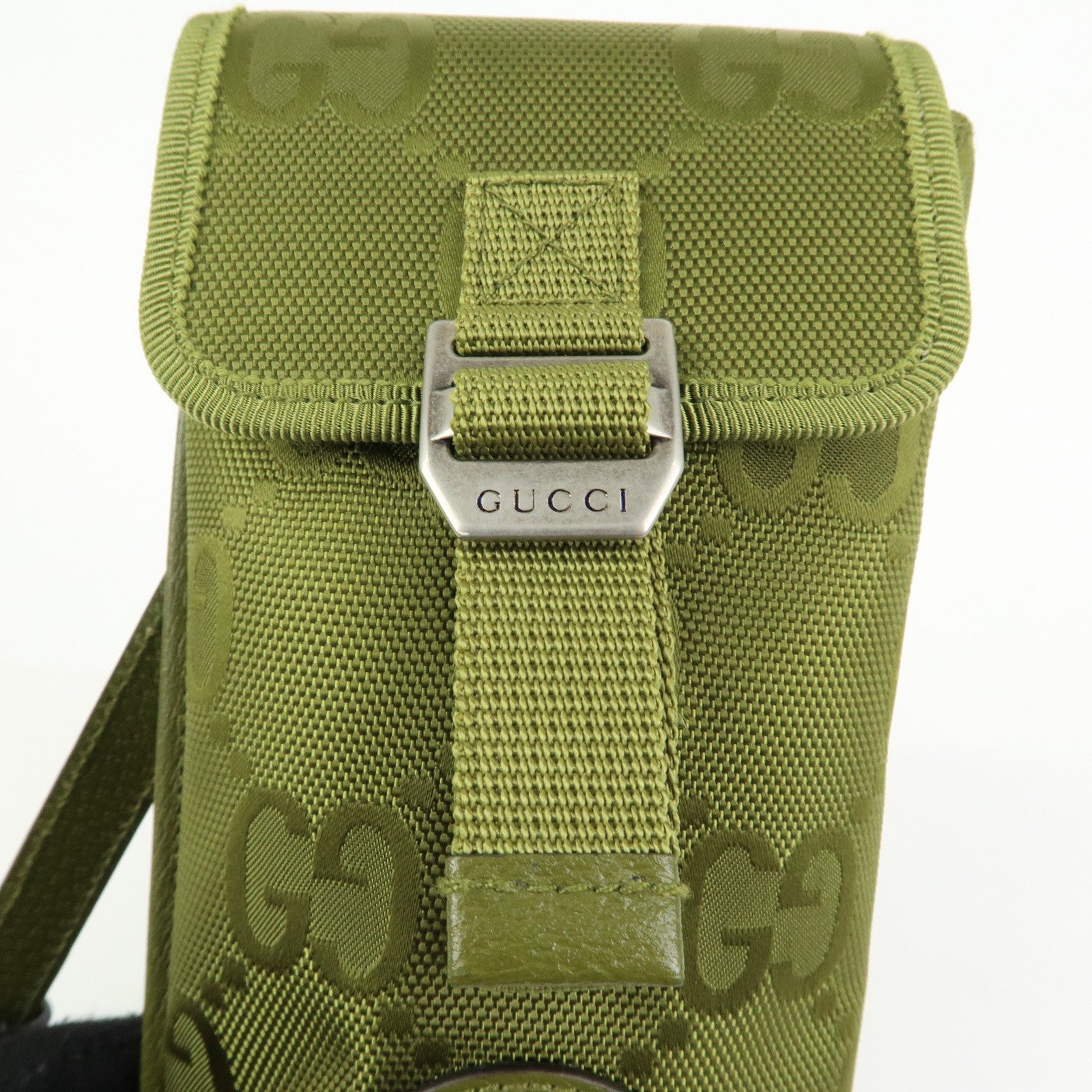 GUCCI Off The Grid Nylon Shoulder Bag Crossbody Bag Green 696018