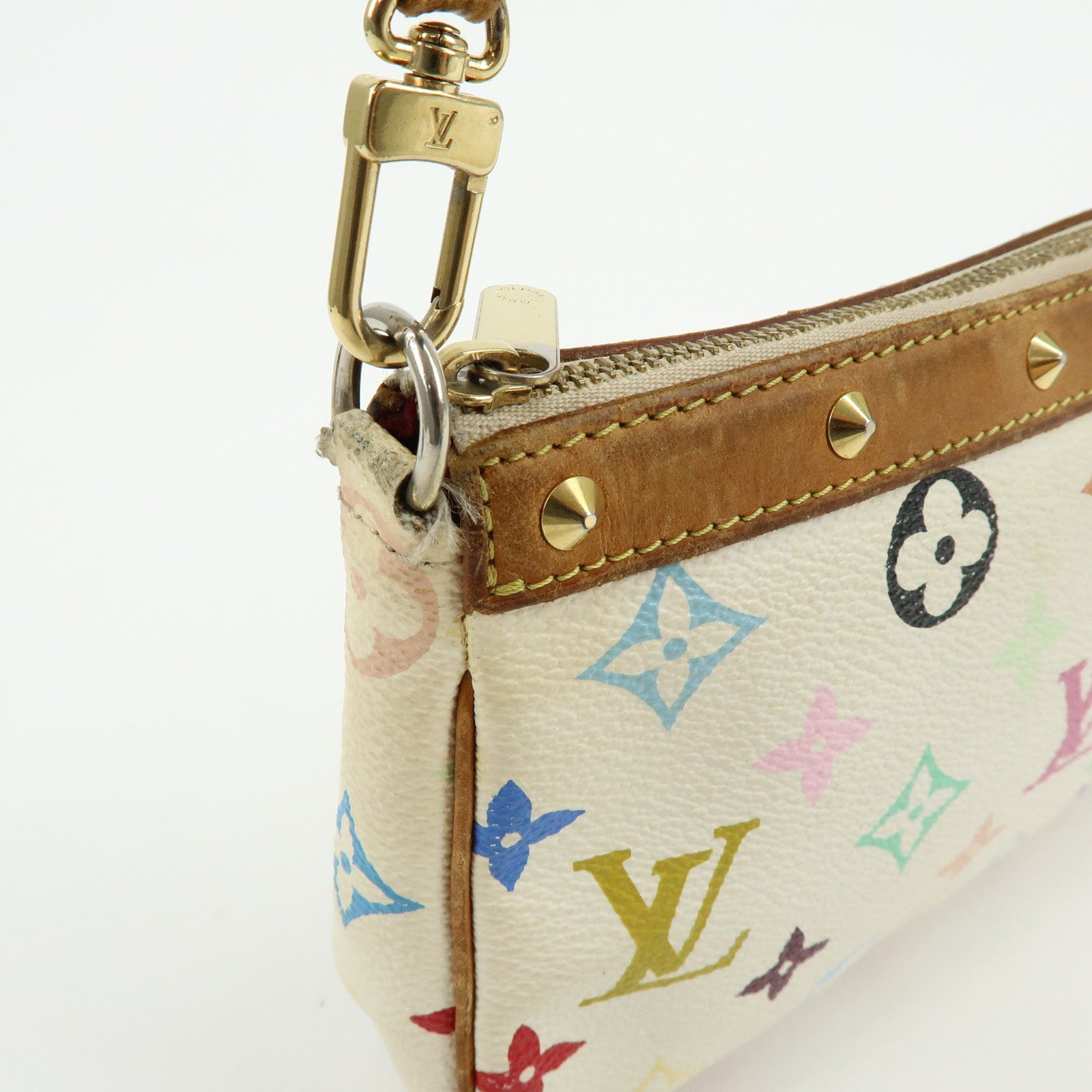 Louis Vuitton Monogram Multicolor Pochette Accessoires Blanc M92649