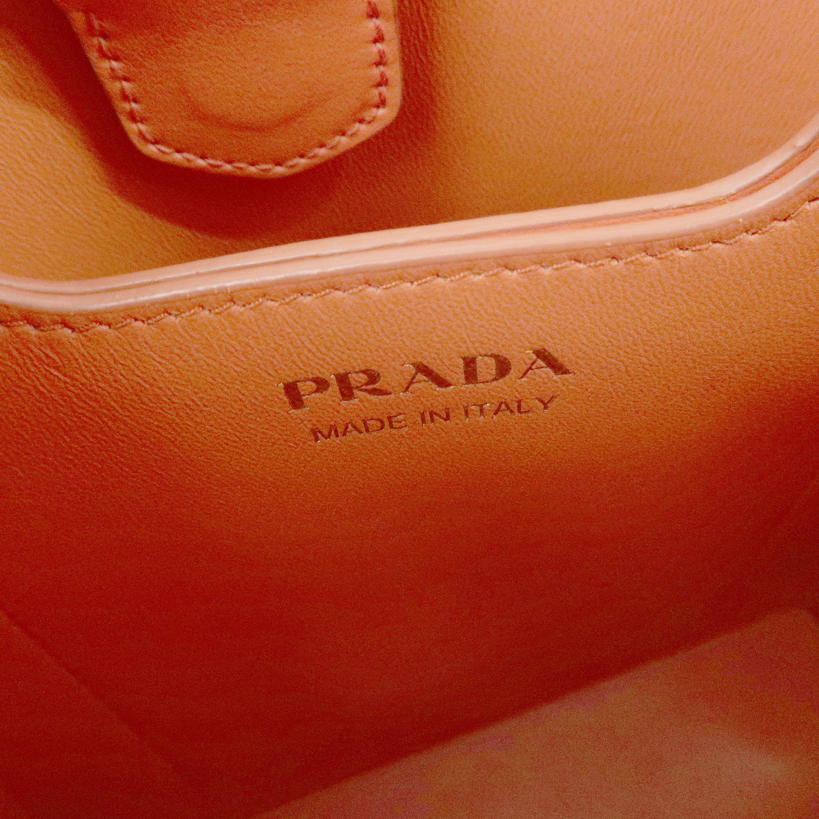 PRADA Panier 2Way Bag Hand Bag Shoulder Bag Orange 1BA217