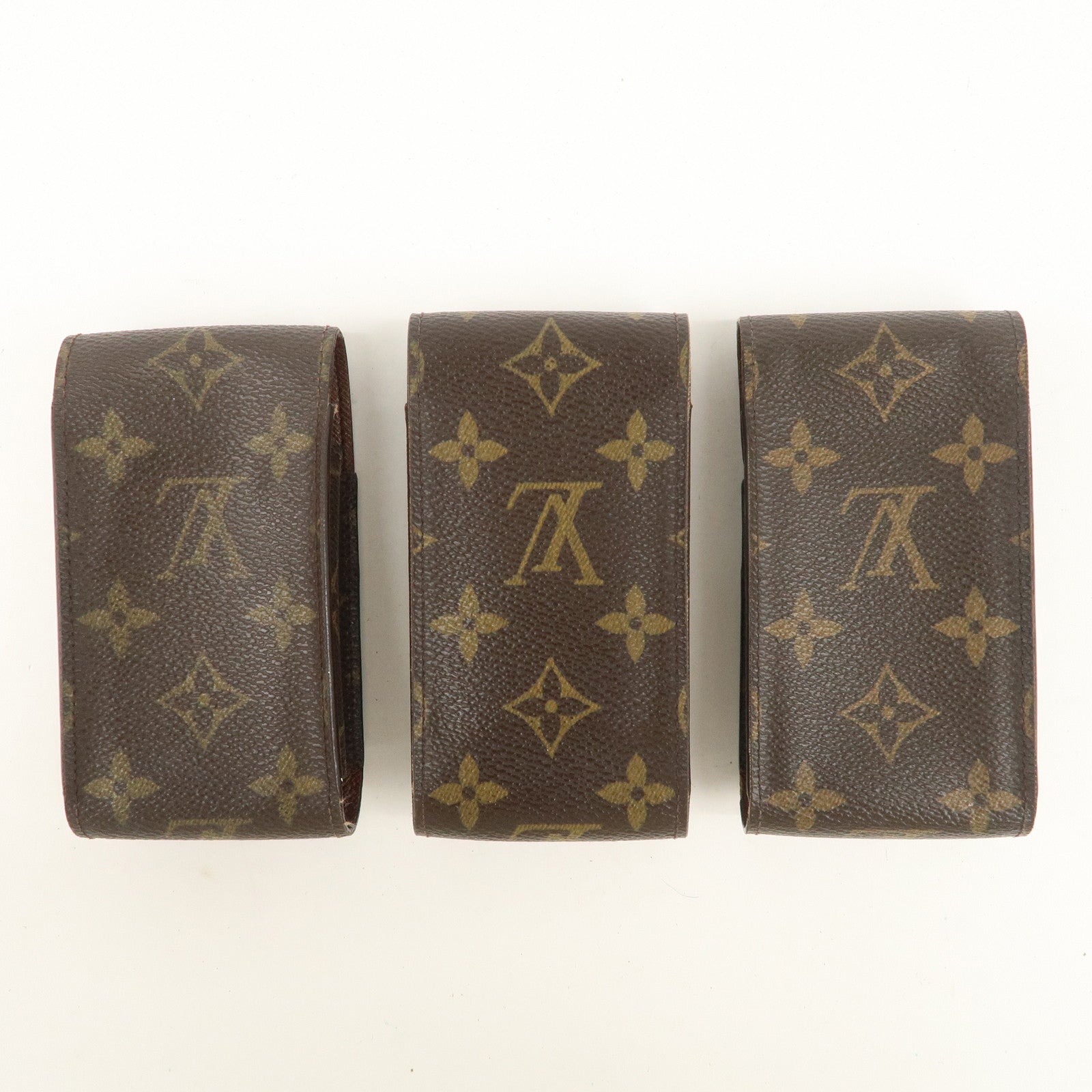 Louis Vuitton Set of 3 Monogram Etui Cigarette Case Brown M63024 Used