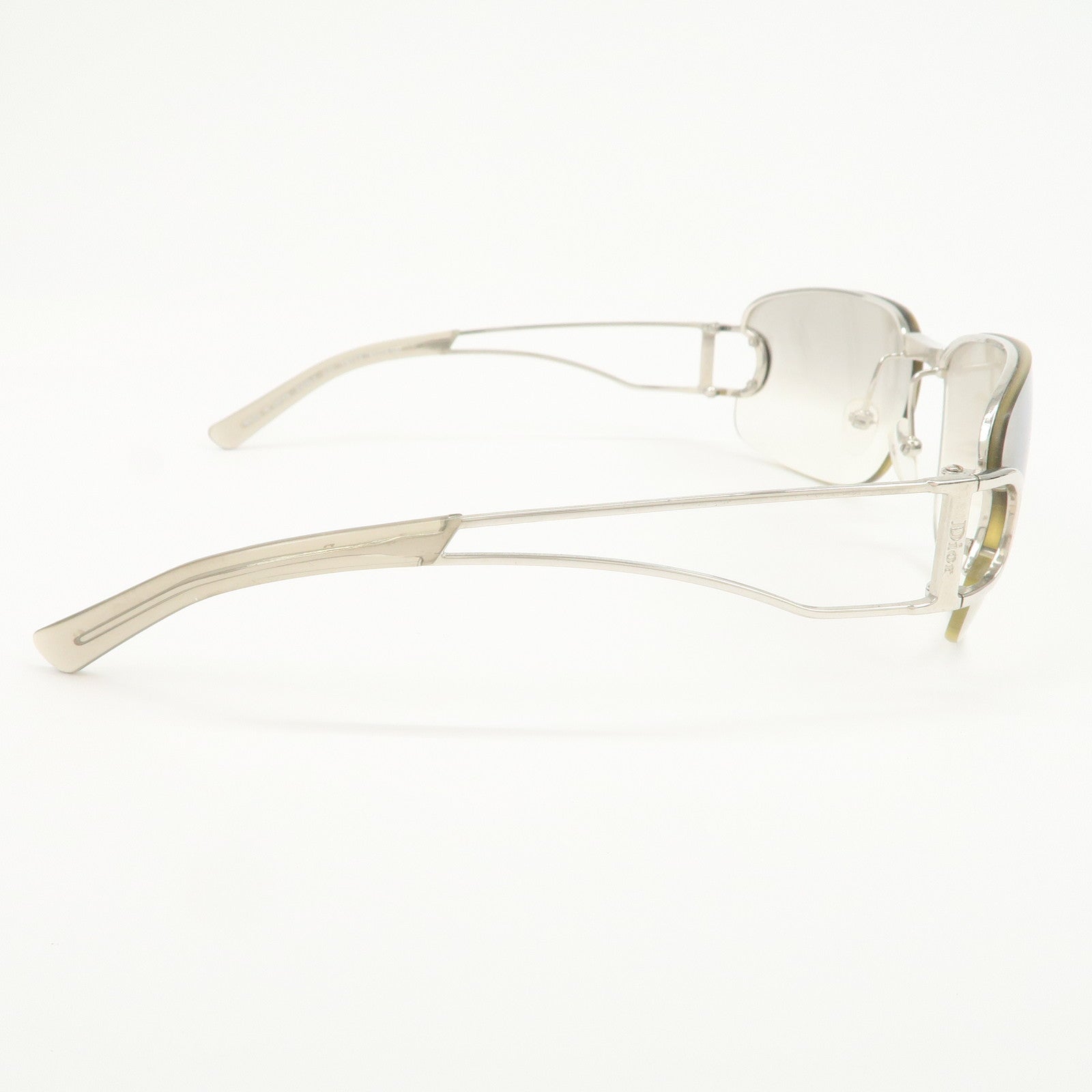 Christian Dior Clear Metal Sunglasses Silver YB7V2 61□14 127