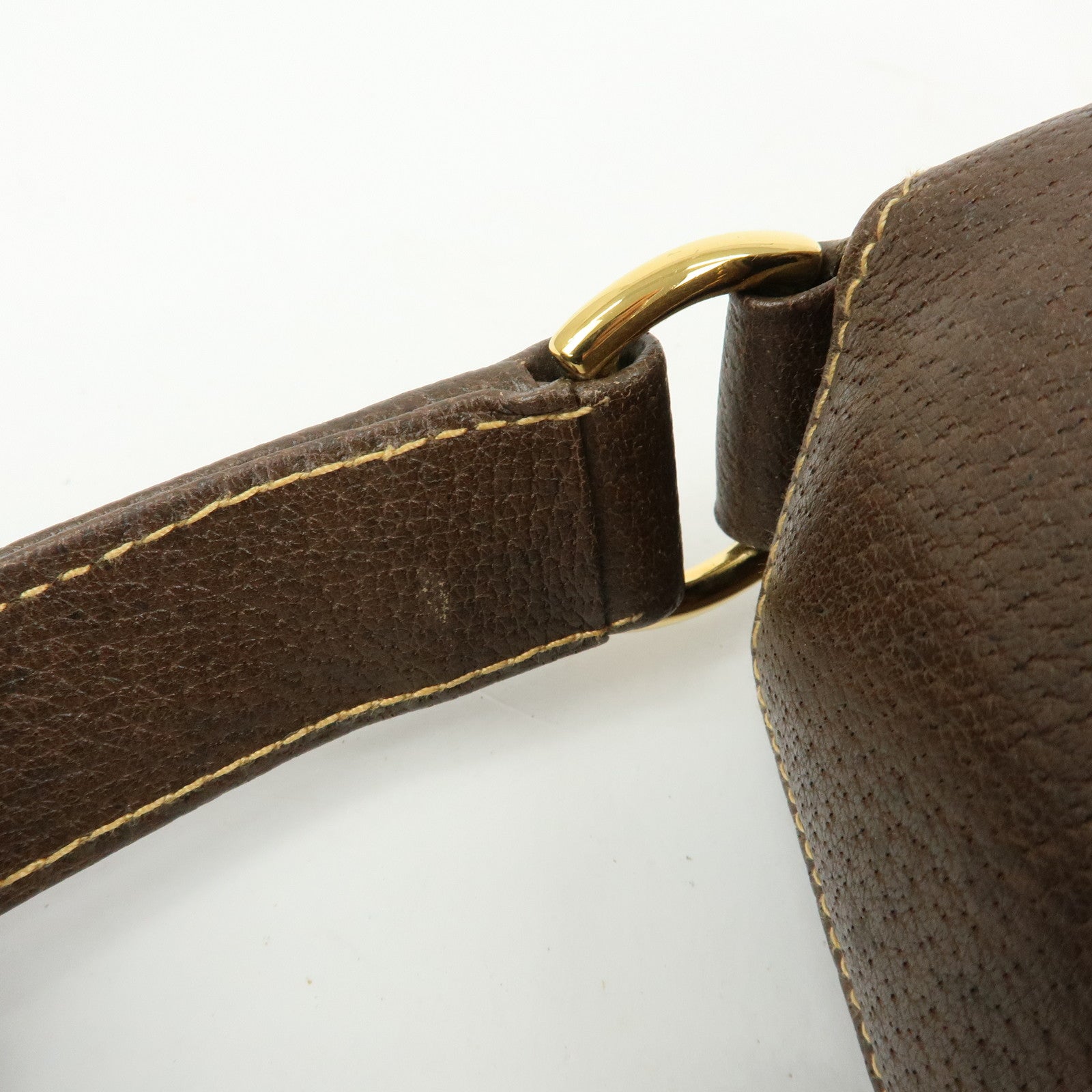 GUCCI Old Gucci Leather Hand Bag Brown 000・406・0025