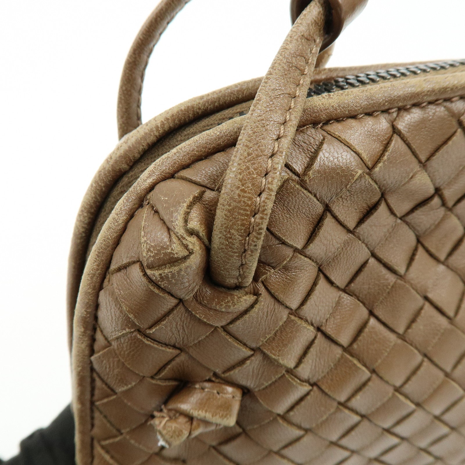 BOTTEGA VENETA Intrecciato Leather Shoulder Bag Brown 39270