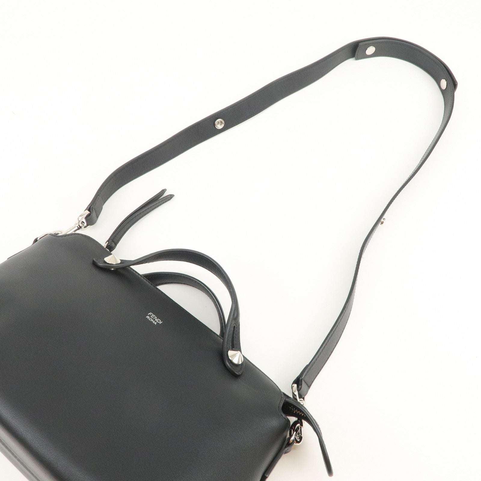 FENDI BY THE WAY MEDIUM 2Way Bag Shoulder Bag Black 8BL124