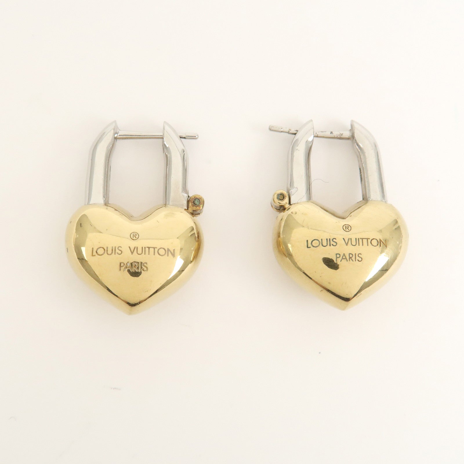 Louis Vuitton Boucles d窶儖reilles Crazy in Lock Metal Earring M67277