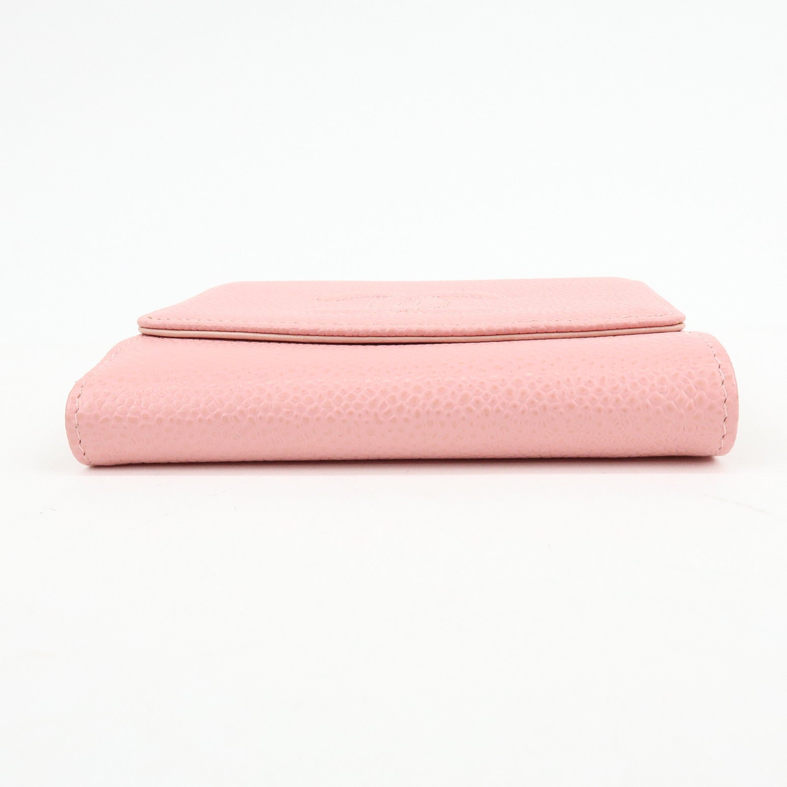 CHANEL COCO Mark Caviarskin Bi-fold Wallet Compact Wallet Pink