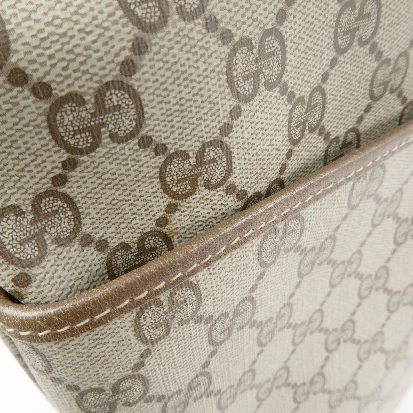 GUCCI GG Supreme Tote Bag Shoulder Bag Brown Beige 002・39・0054