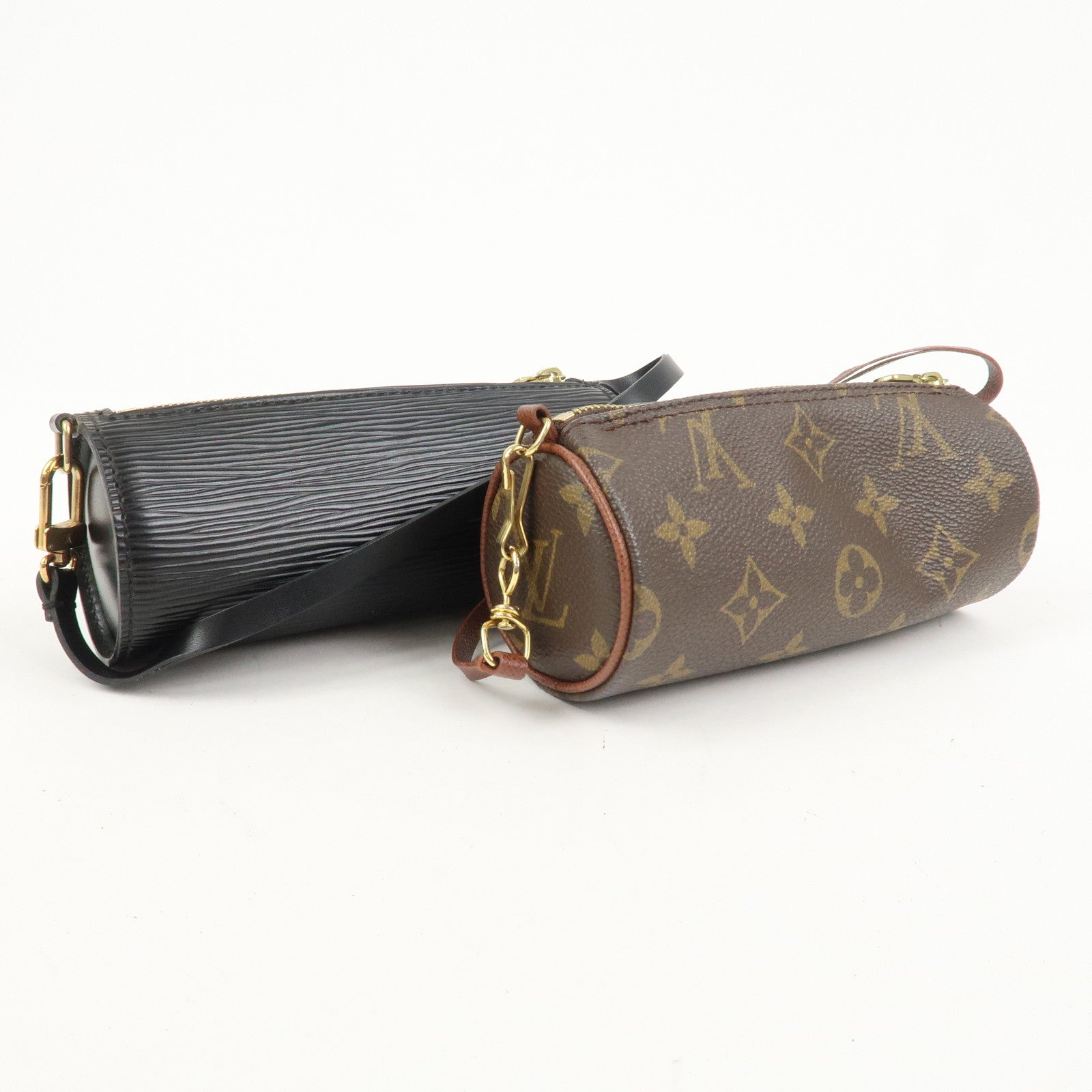 Louis Vuitton Monogram Epi Set Of 2 Papillon Soufllot Pouch Noir