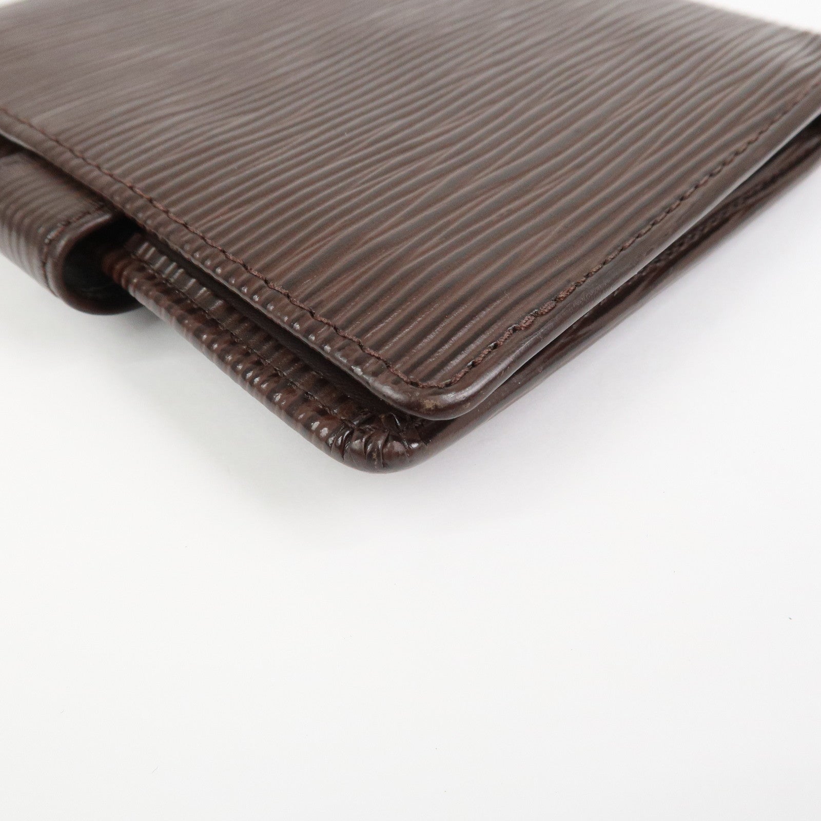Louis Vuitton Epi Porte Billets Compact Wallet Mocha M6355D