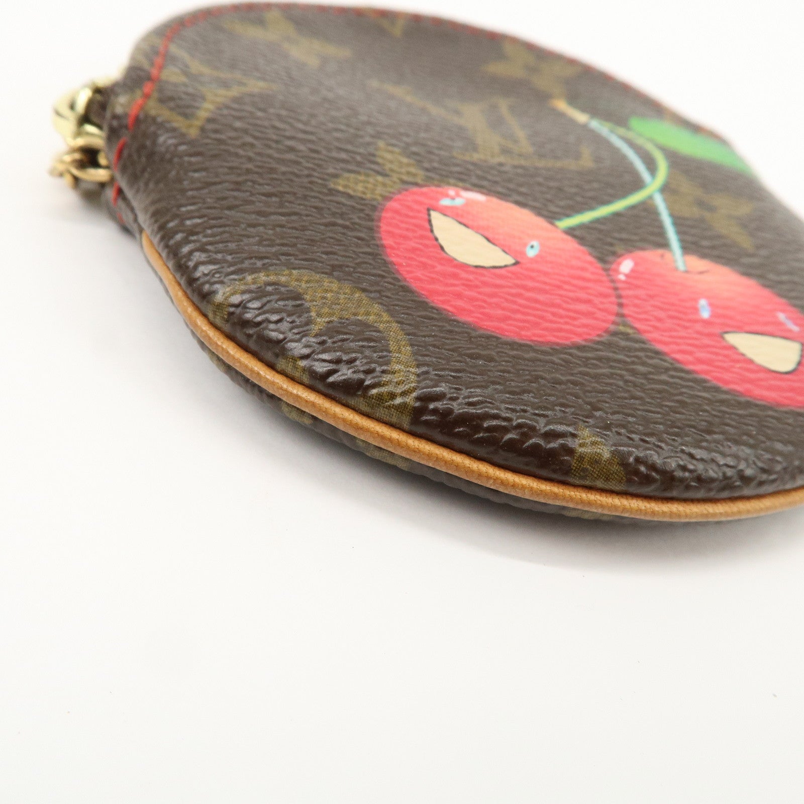 Louis Vuitton Monogram Cherry Porte Monnaie Rond Coin Case M95043