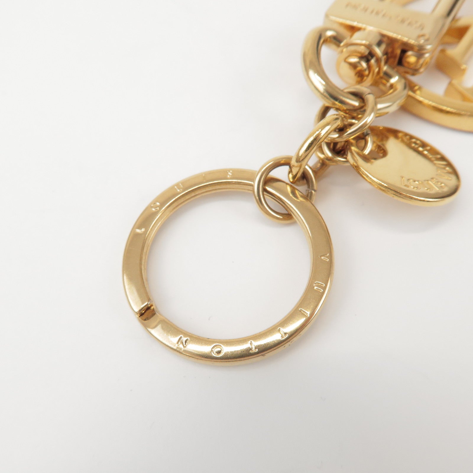 Louis Vuitton Porte Cles LV Circle Metal Bag Charm Gold M68000