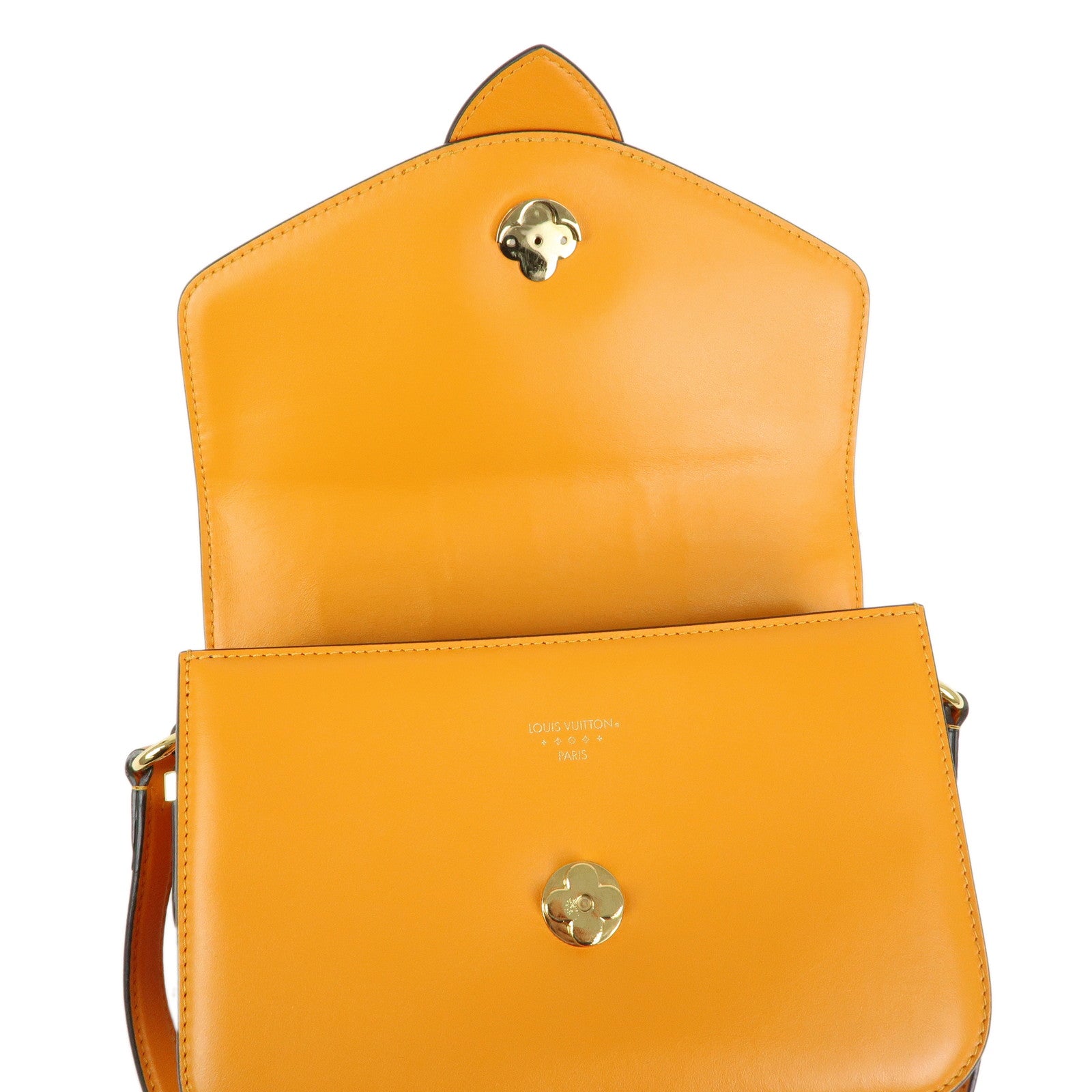 Louis Vuitton Leather Pont Neuf Shoulder Bag Orange M55946