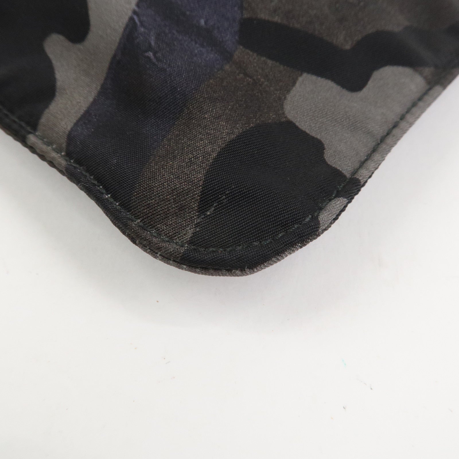 PRADA Triangle Logo Nylon Camoflage Shoulder Bag Black BT0978