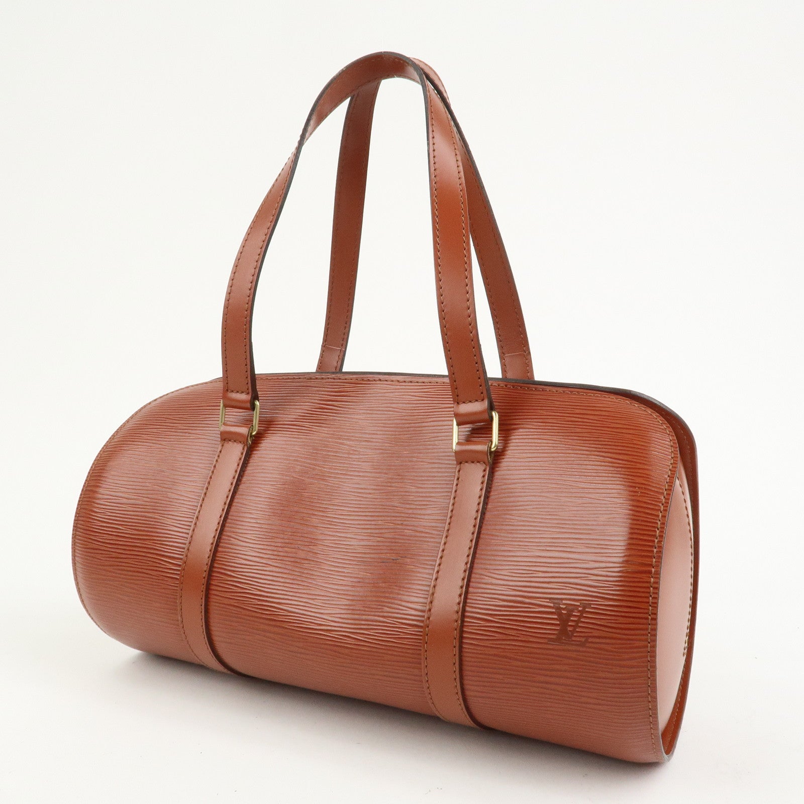 Louis Vuitton Epi Leather Soufflot Hand Bag Kenya Brown M52223