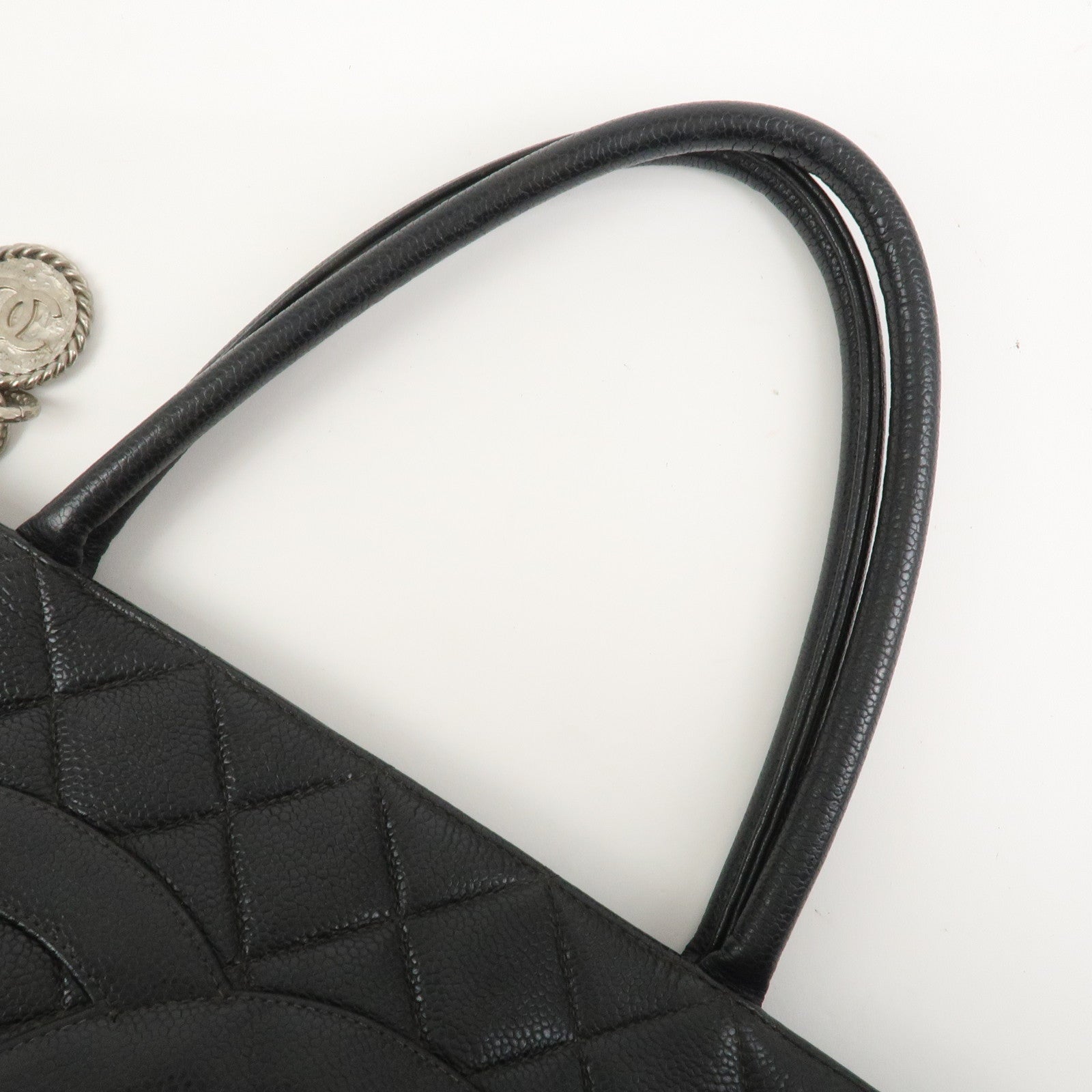 CHANEL COCO Mark Matelasse Medallion Tote Bag Hand Bag A01804