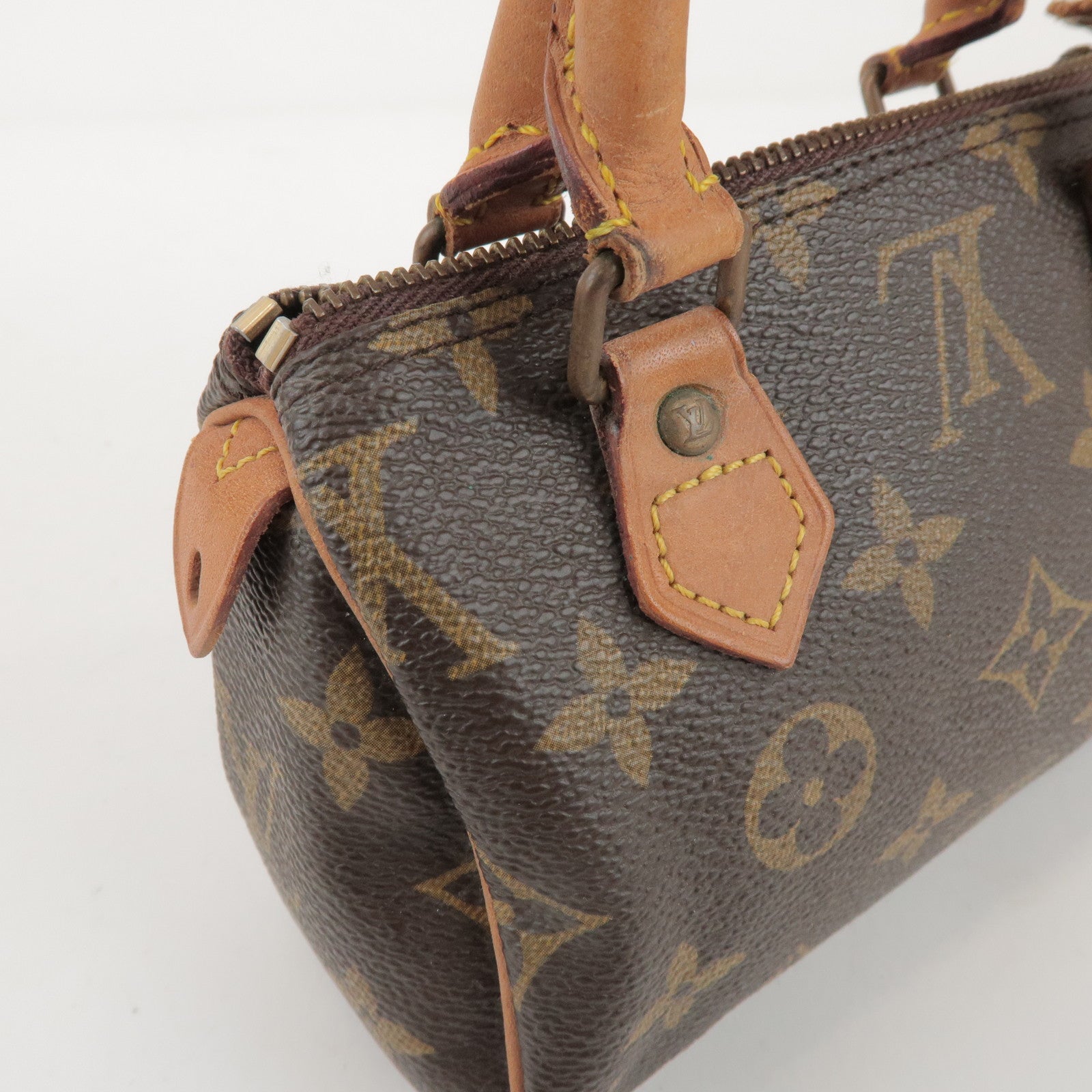 Louis Vuitton Monogram Mini Speedy Hand Bag Brown M41534