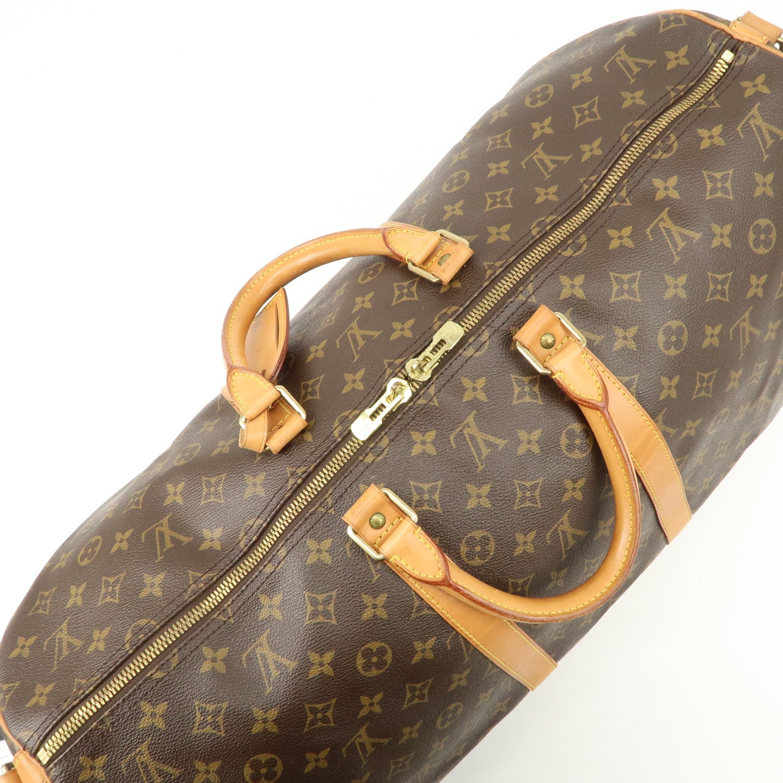 Louis Vuitton Keep All Bandouliere 55 Boston Bag Brown M56714 Used