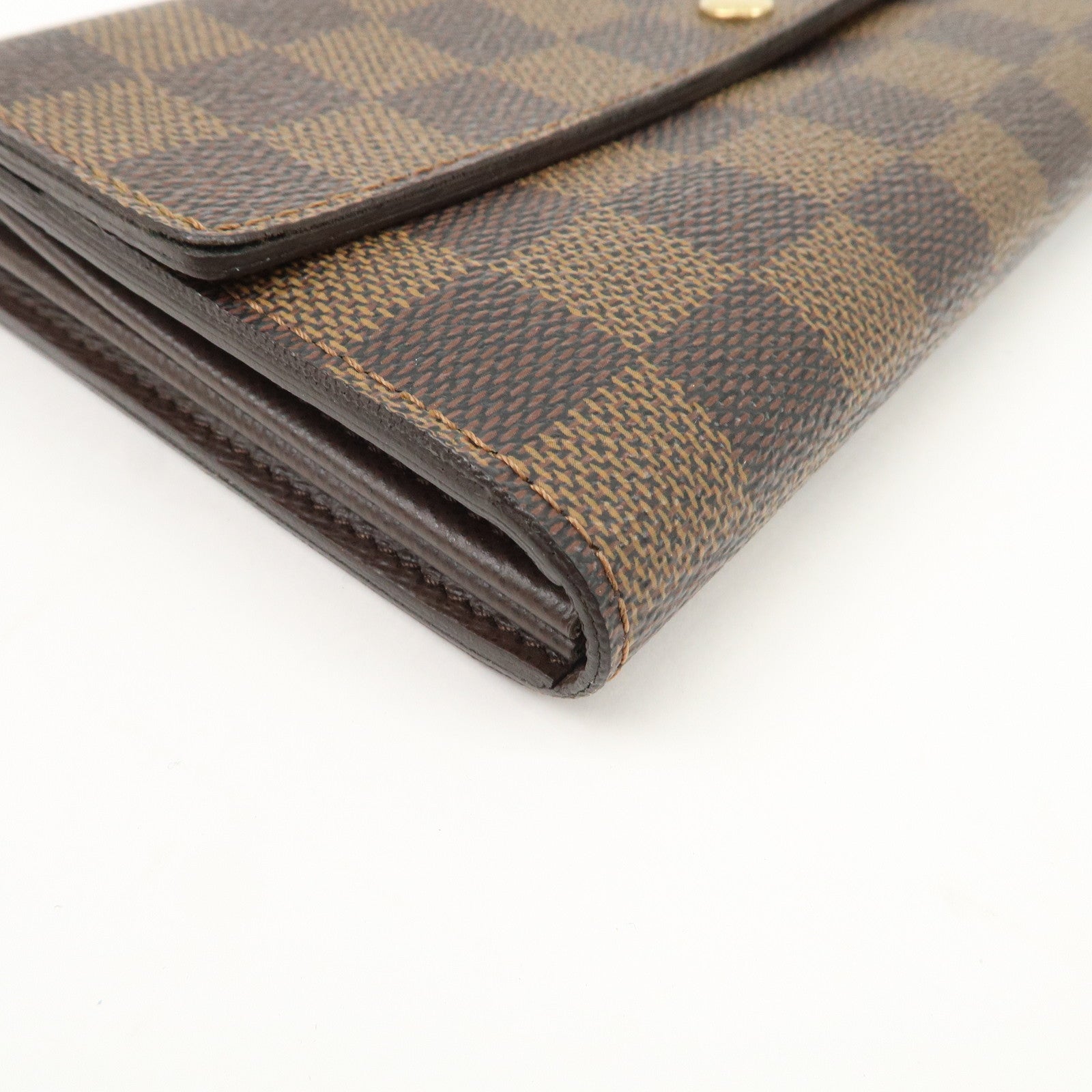 Louis Vuitton Damier Canvas Portefeuille Sarah Wallet Brown N61734