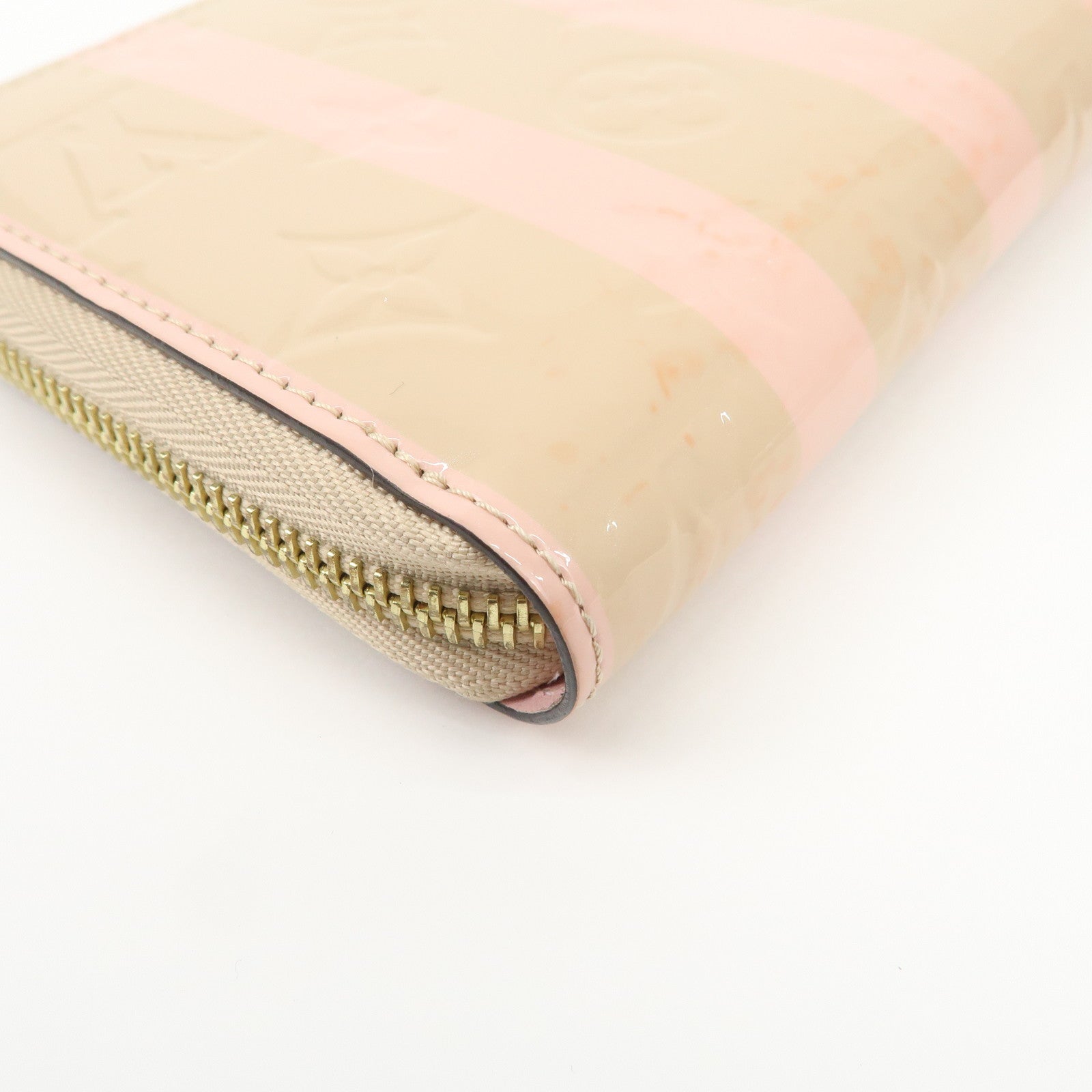 Louis Vuitton Vernis Leather Round Zippy Wallet Dune M58037