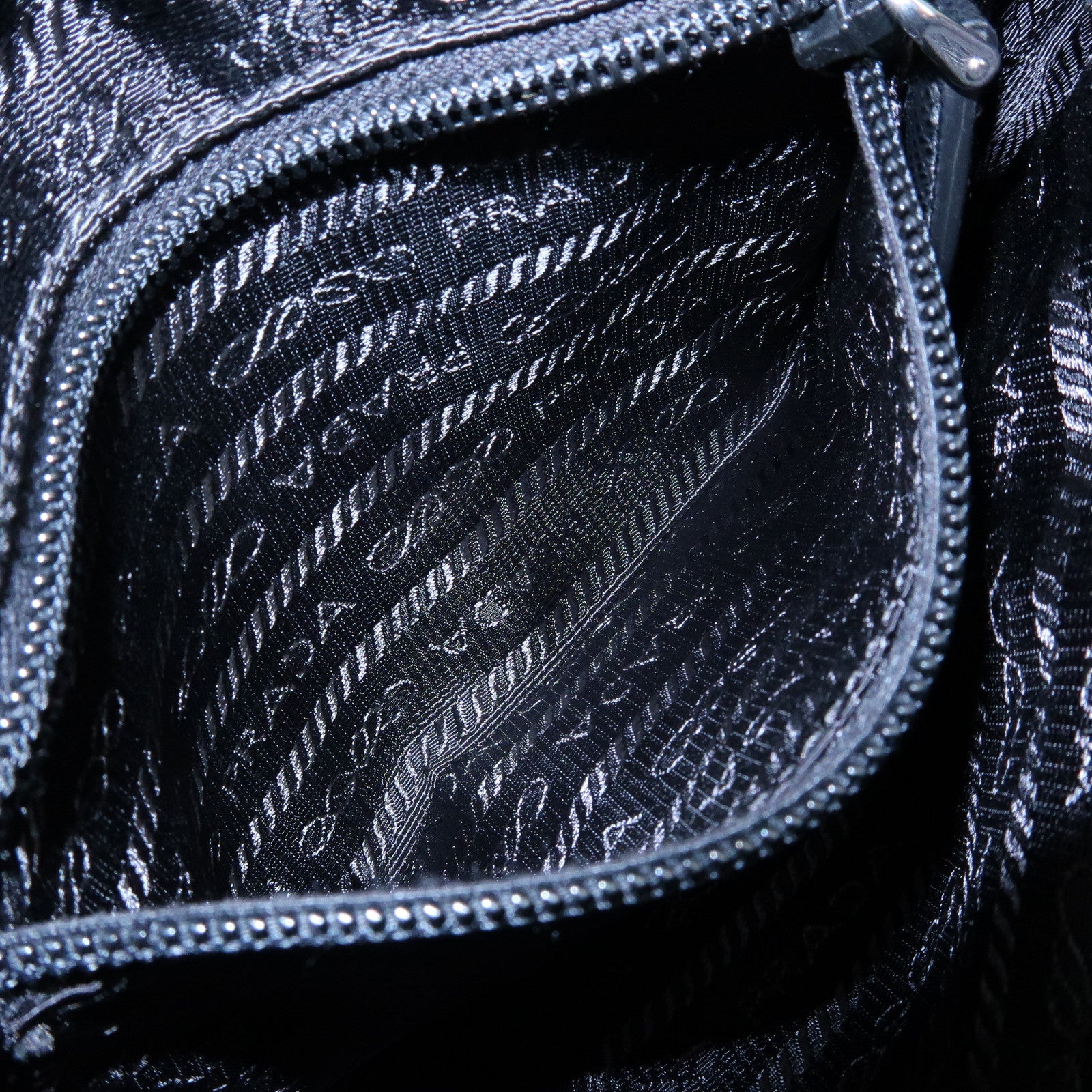 PRADA Triangle Logo Re-Nylon Saffiano Leather Cosmetic Pouch 1NE693